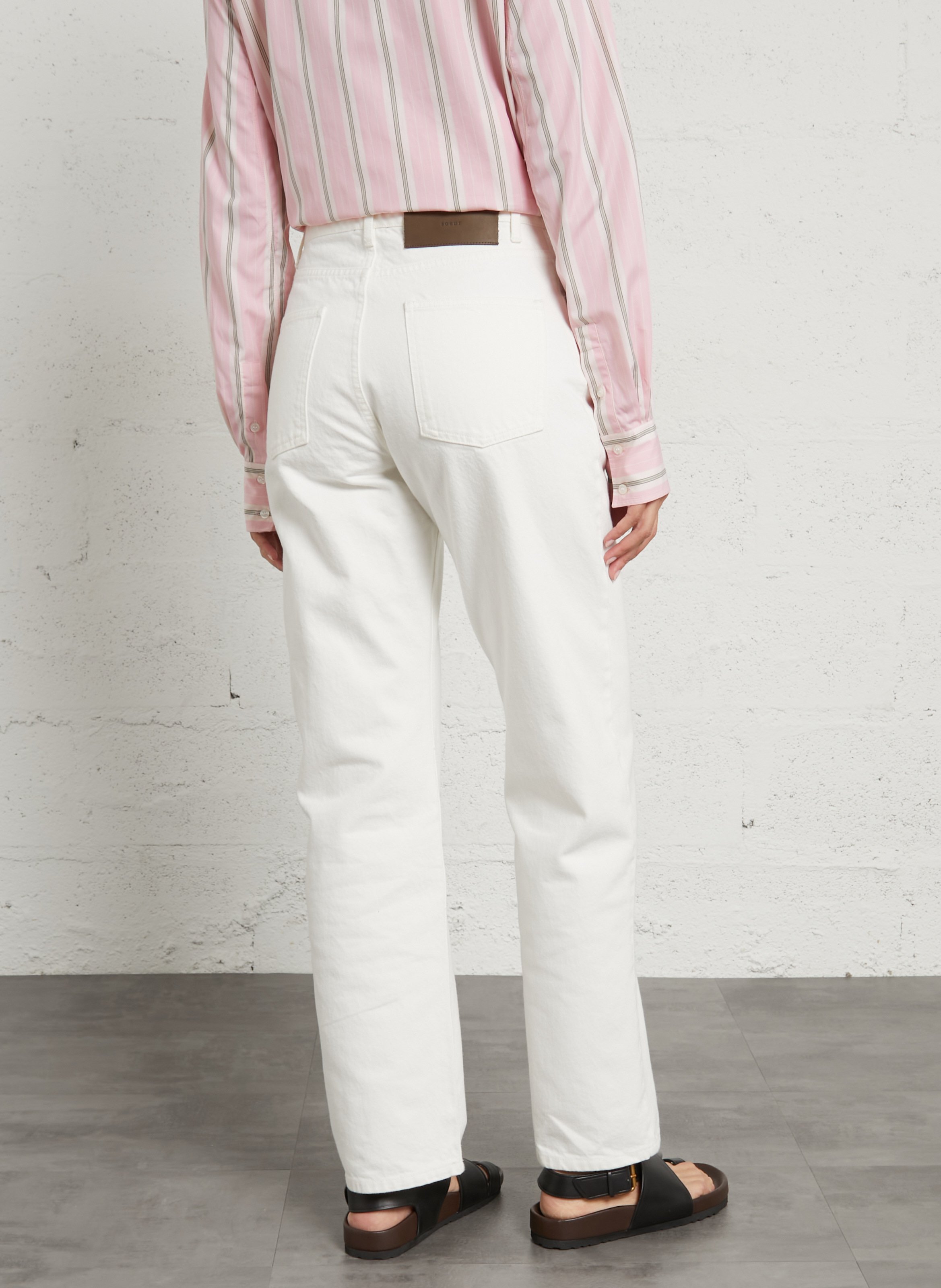 Jean droit taille haute barnabe SOEUR Beige