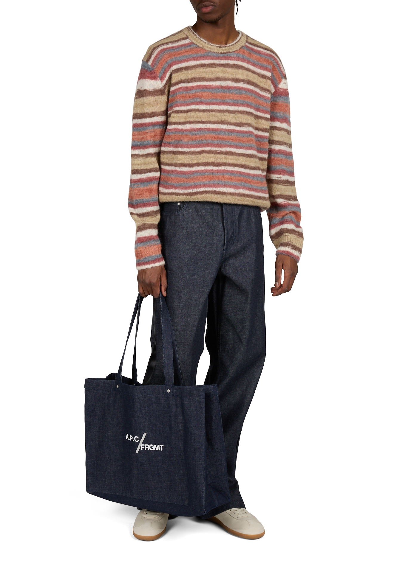 "Je Sors Ce Soir" Cotton Shopping Bag A.P.C. Blue