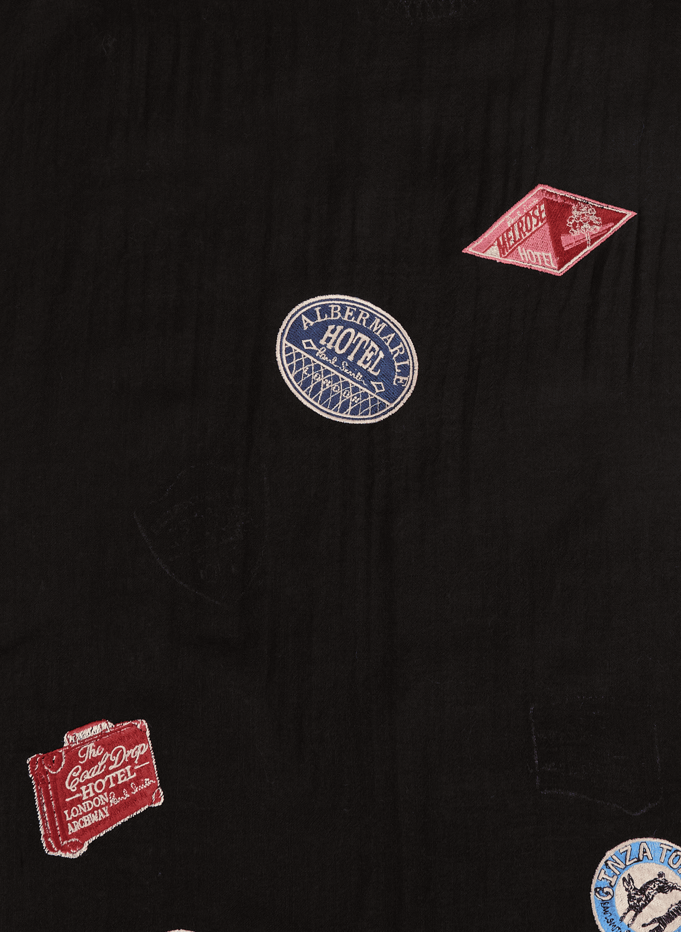 Foulard à logo brodé avec franges en  laine PAUL SMITH Noir