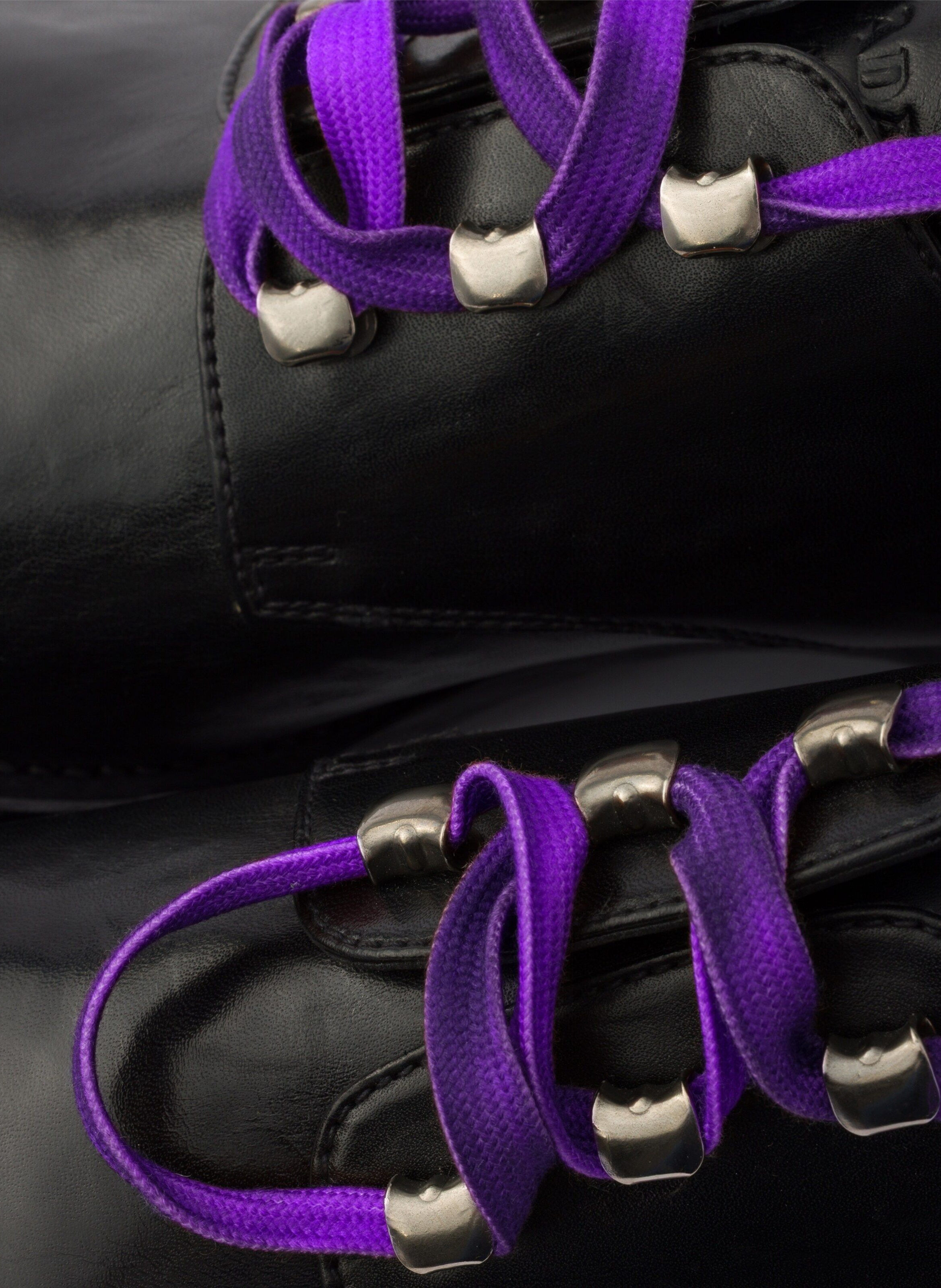 Chaussures à lacets en cuir vieilli PRADA Noir