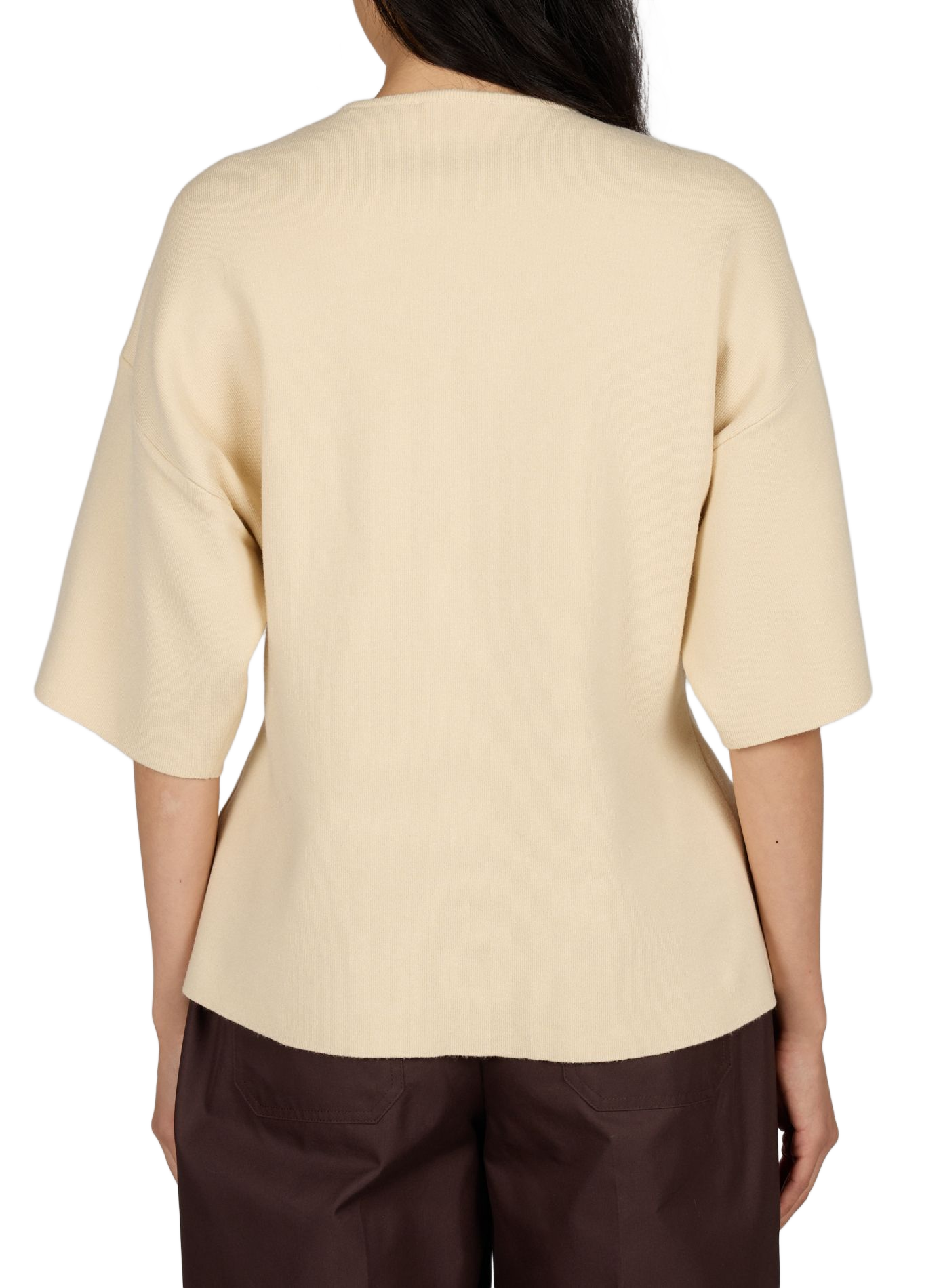 Kurzärmeliger taillierter Cardigan MSCH Beige