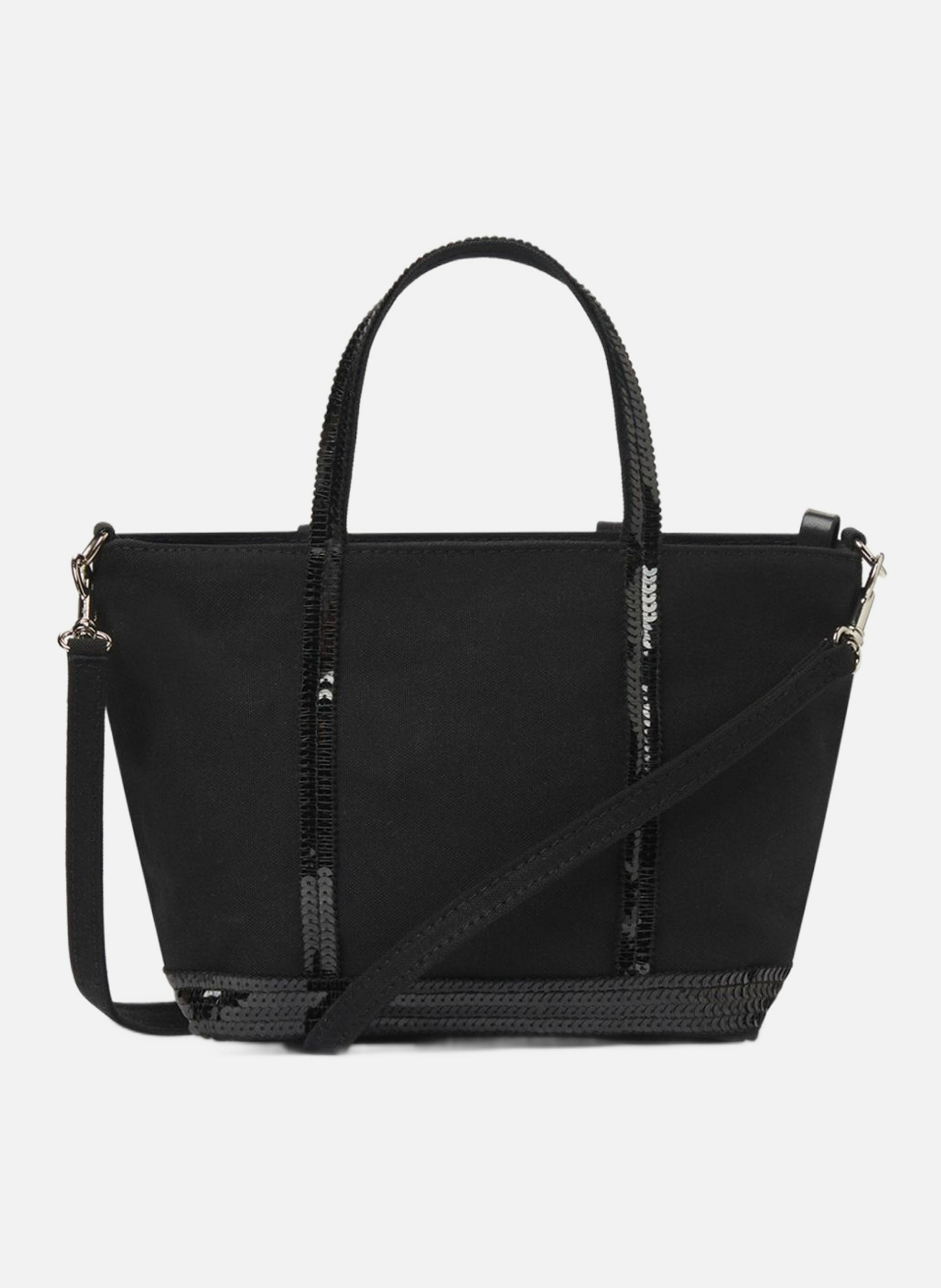 Cabas xs zippé en toile  Noir