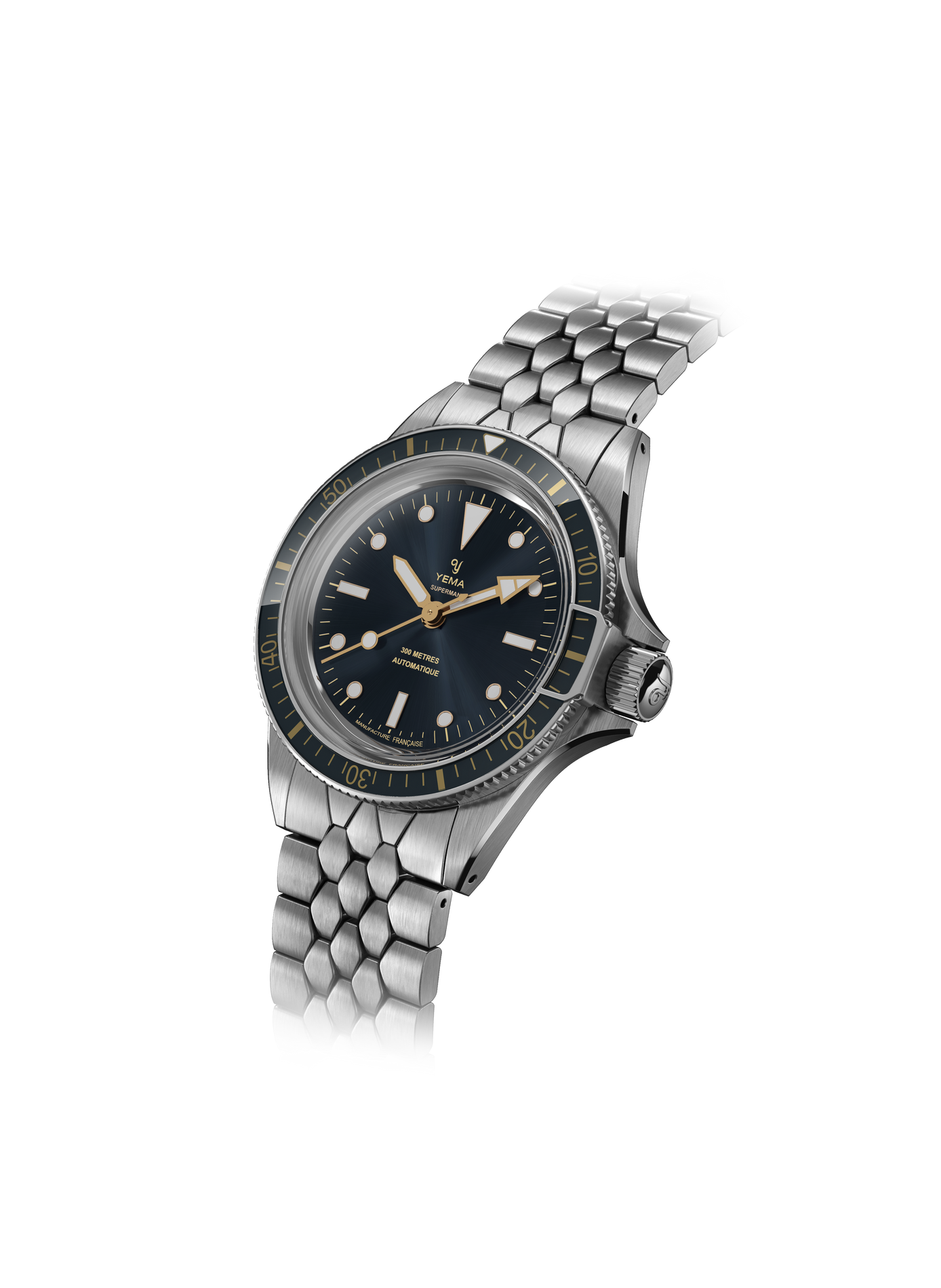 Montre automatique Superman Gilt CMM.10 en acier inoxydable YEMA Noir