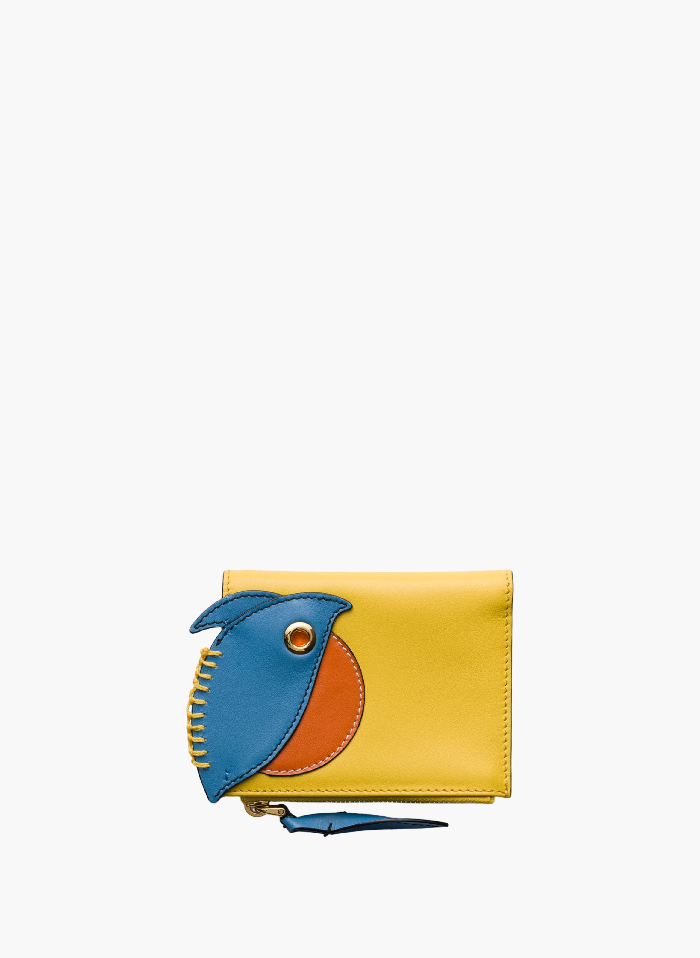 Petit portefeuille en cuir PRADA Bleu