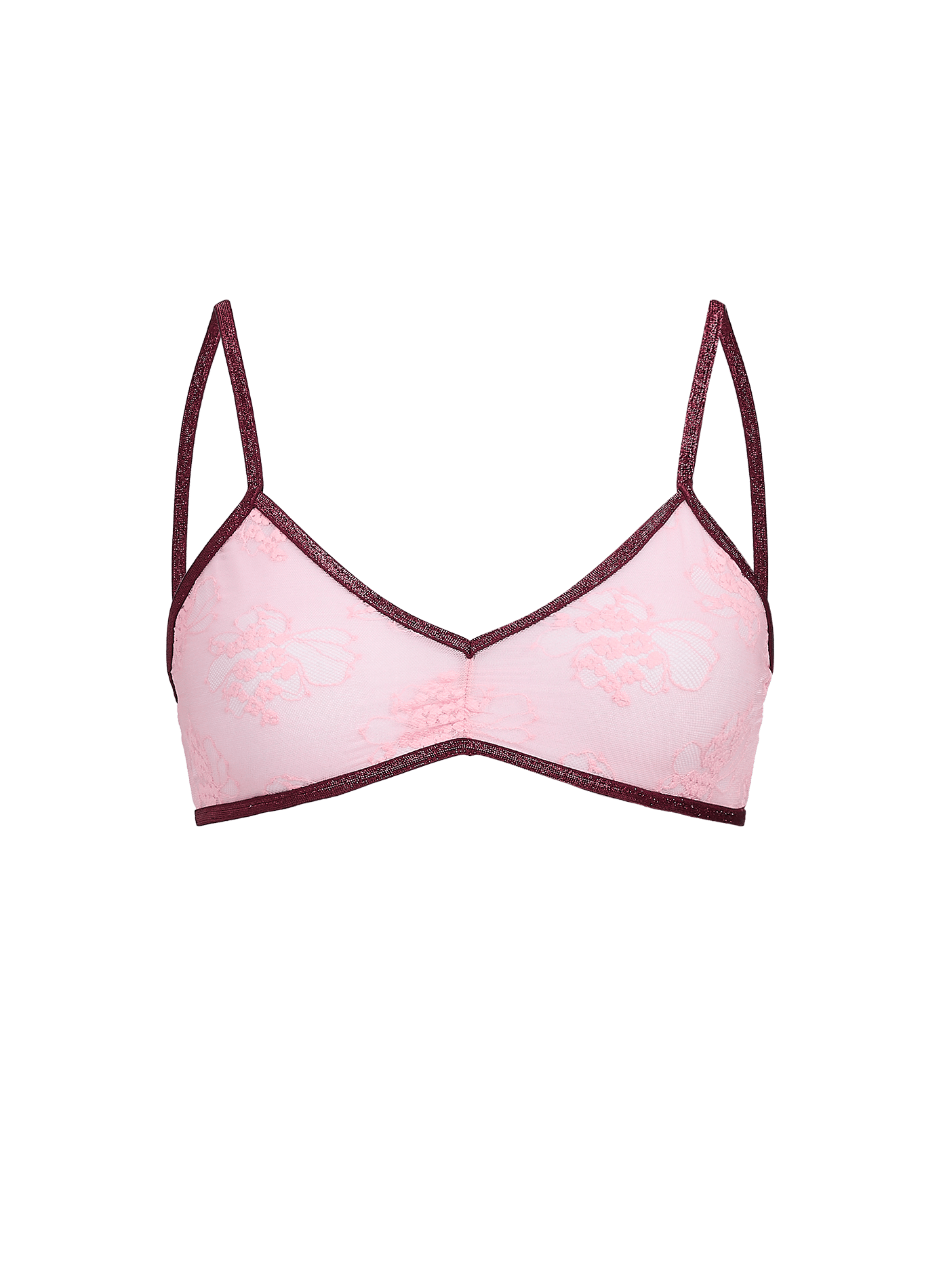 Triangel-BH aus Samtjacquard LA NOUVELLE Rosa