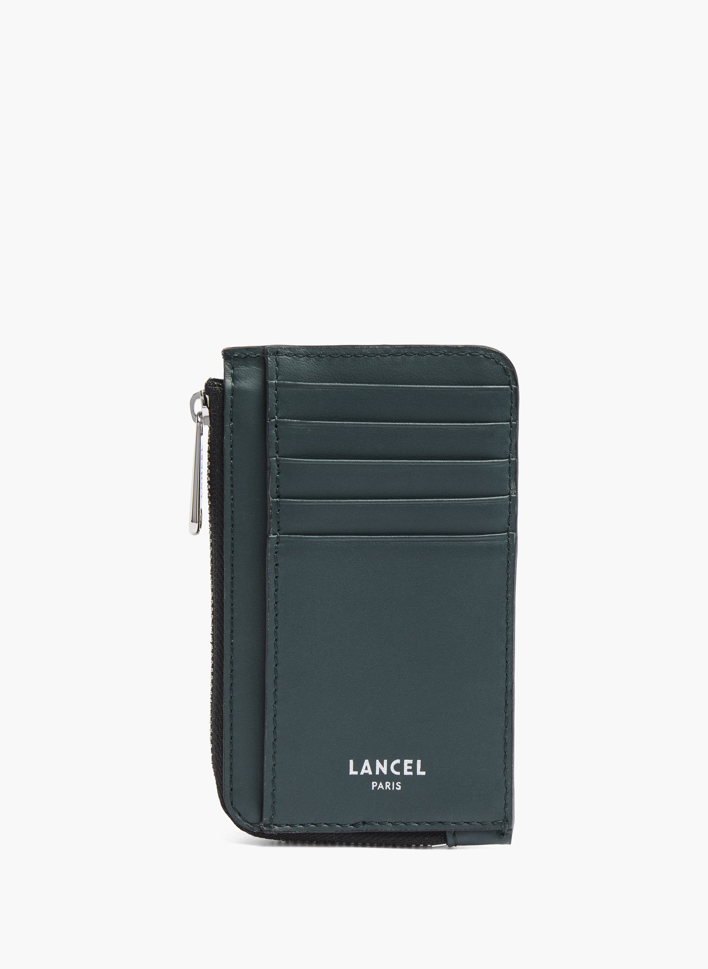 Porte-cartes angèle - cuir lisse de vachette. LANCEL Vert