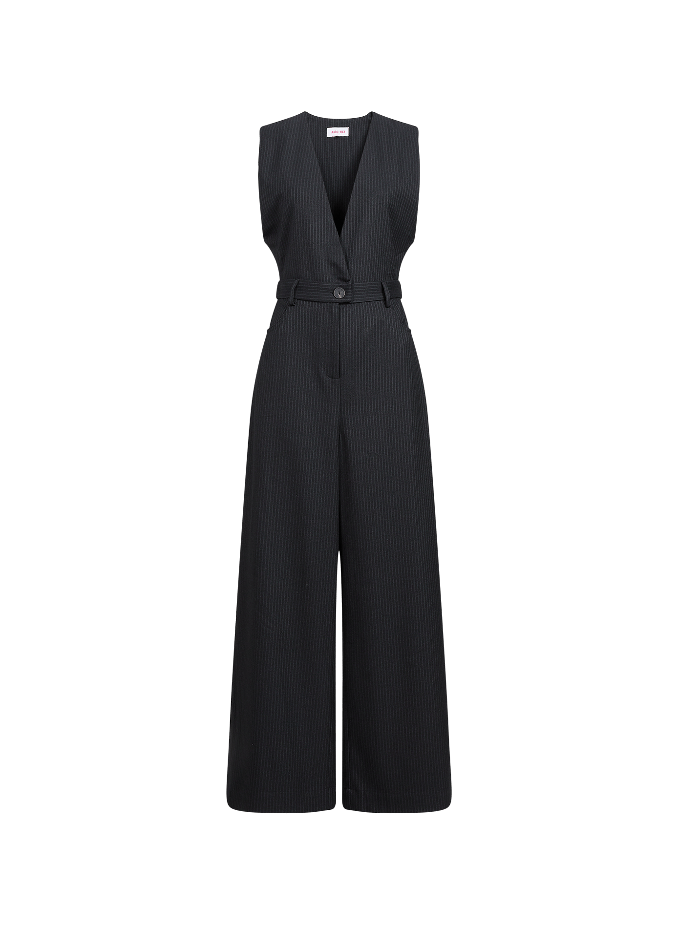 Striped V-neck jumpsuit LAURE+MAX No color