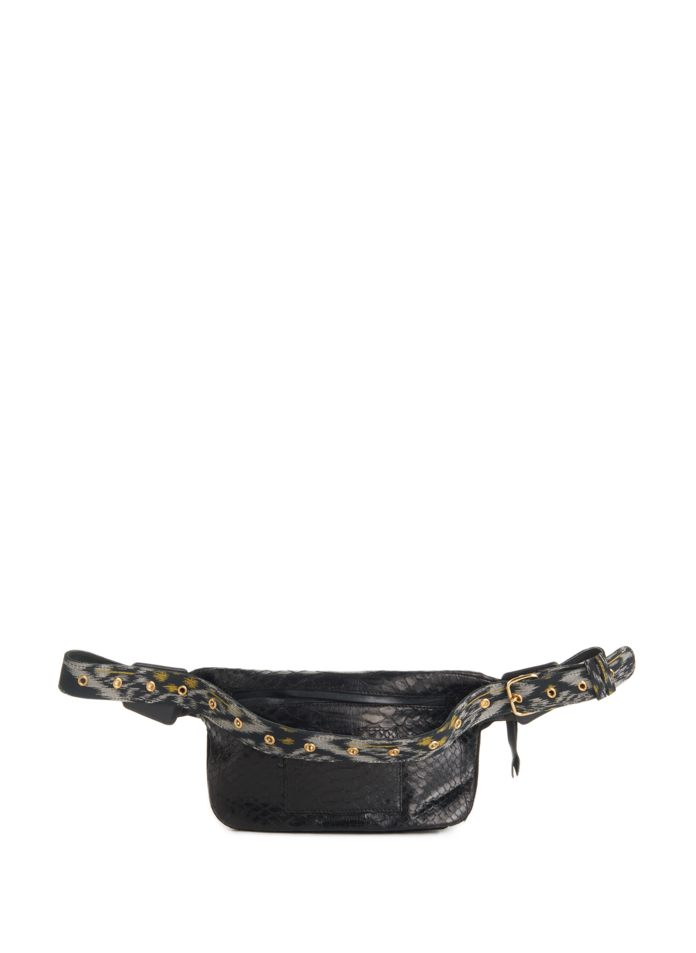 Sac banane Roméo en python CLARIS VIROT Noir