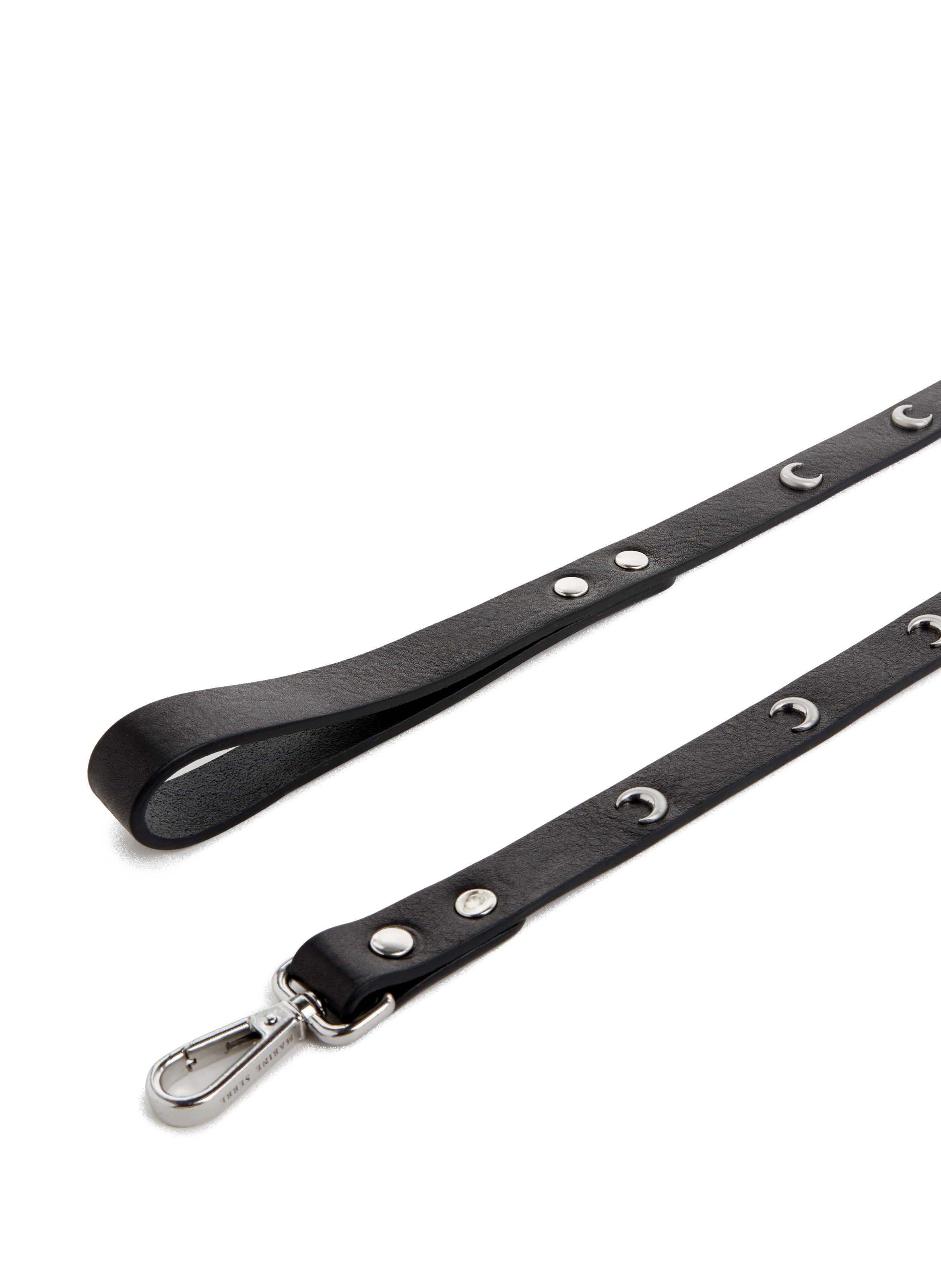 Leather dog lead Black