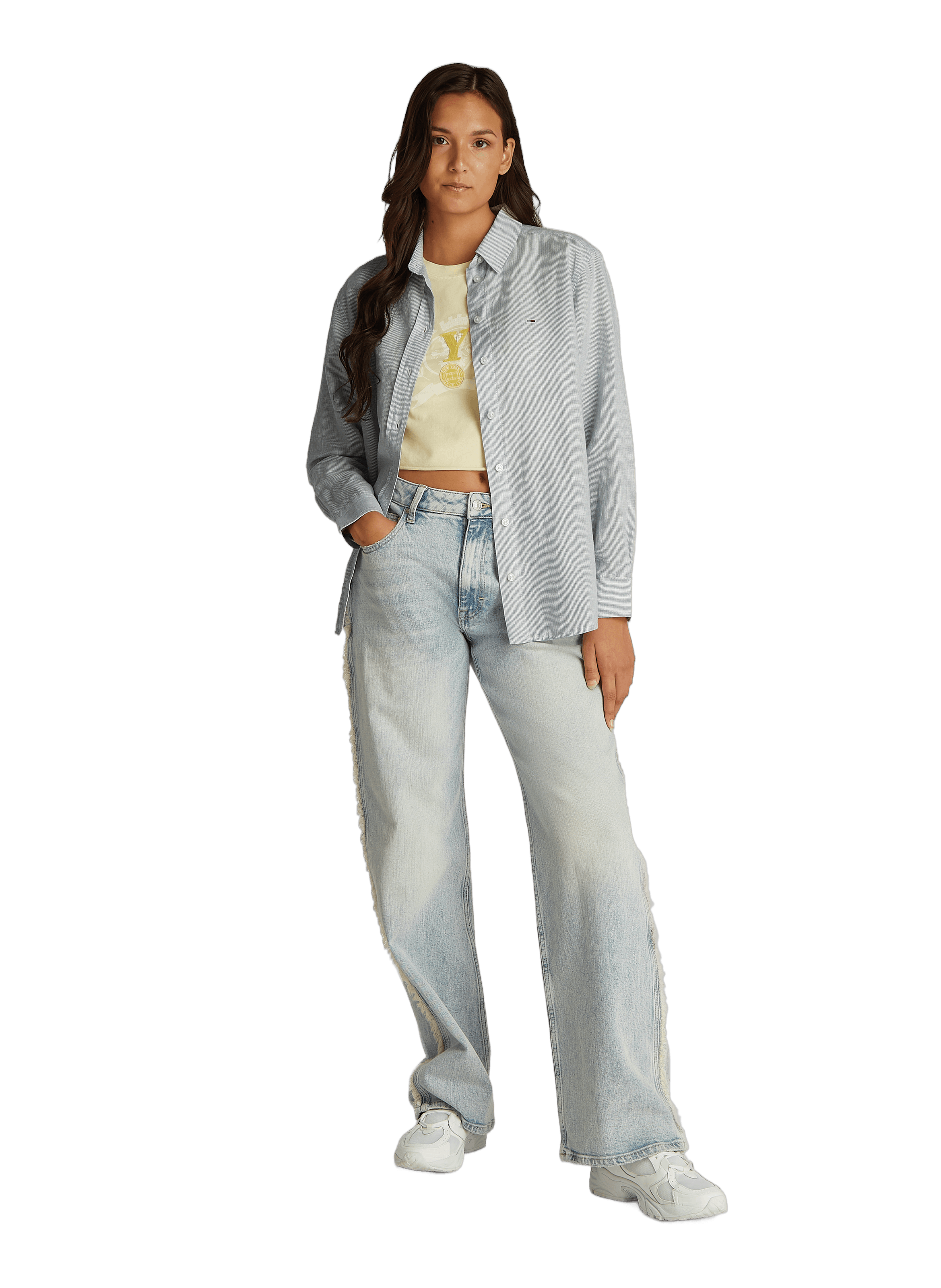 Chemise à rayure ample TOMMY HILFIGER Bleu