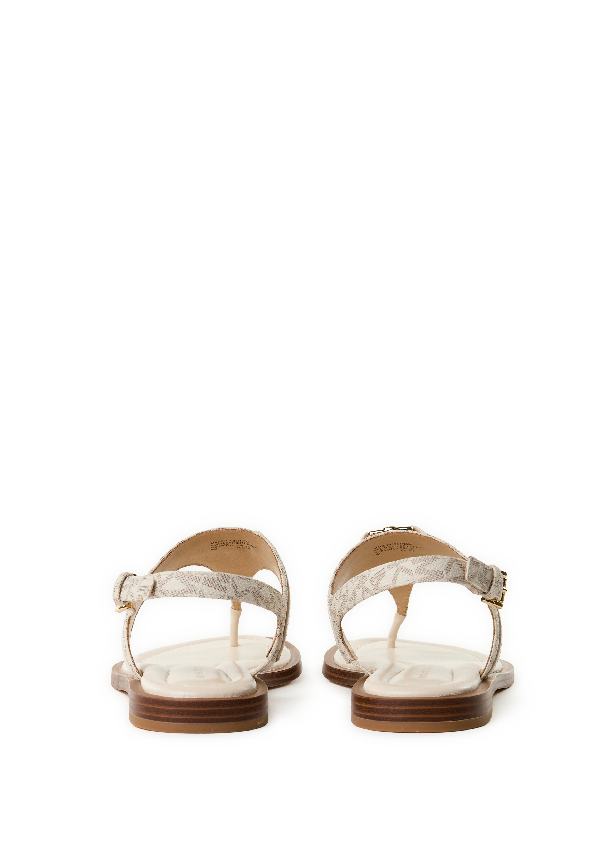 Flat monogram sandals MICHAEL KORS Beige