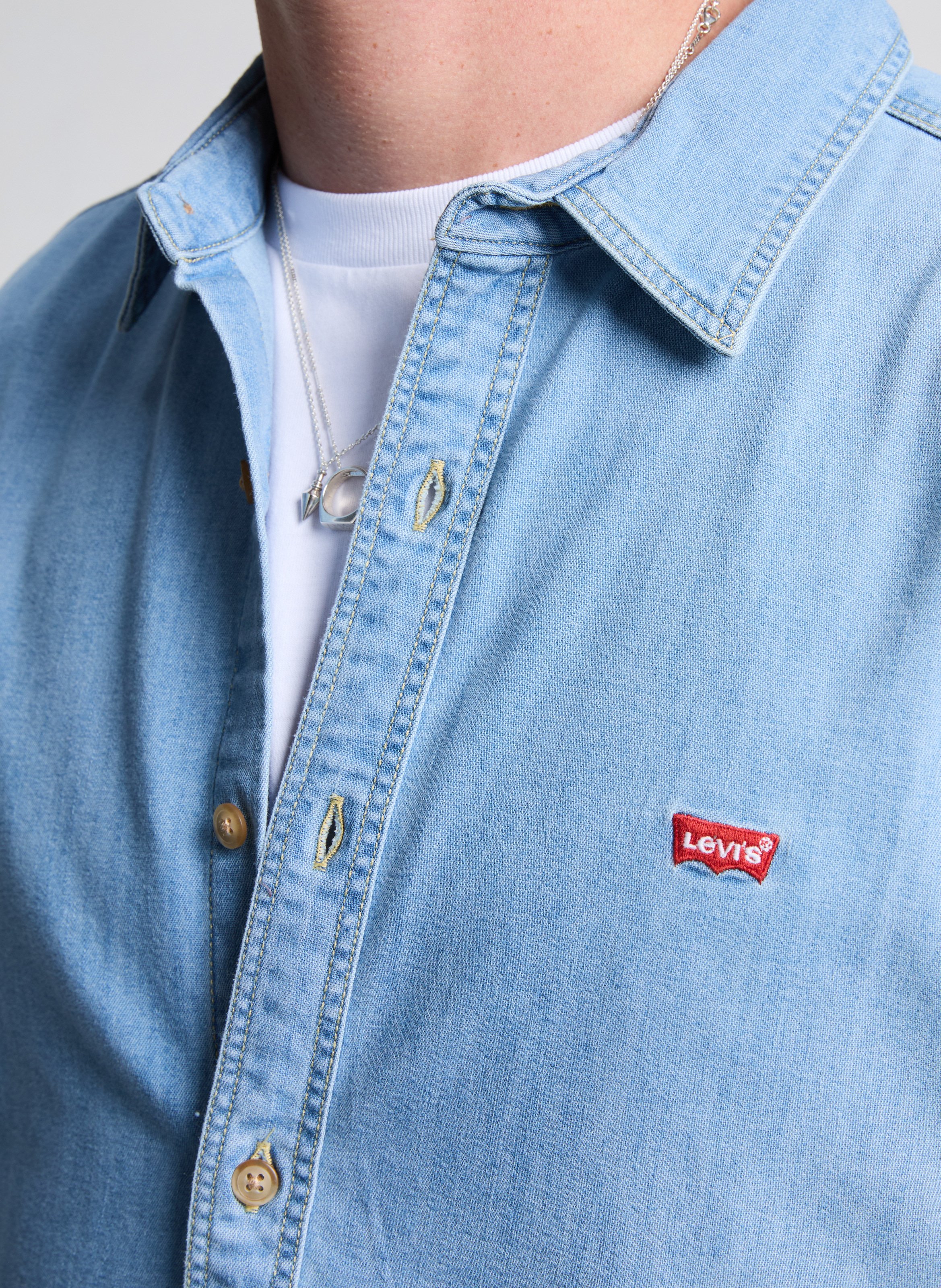 Bleached denim Shirt LEVI'S Blue