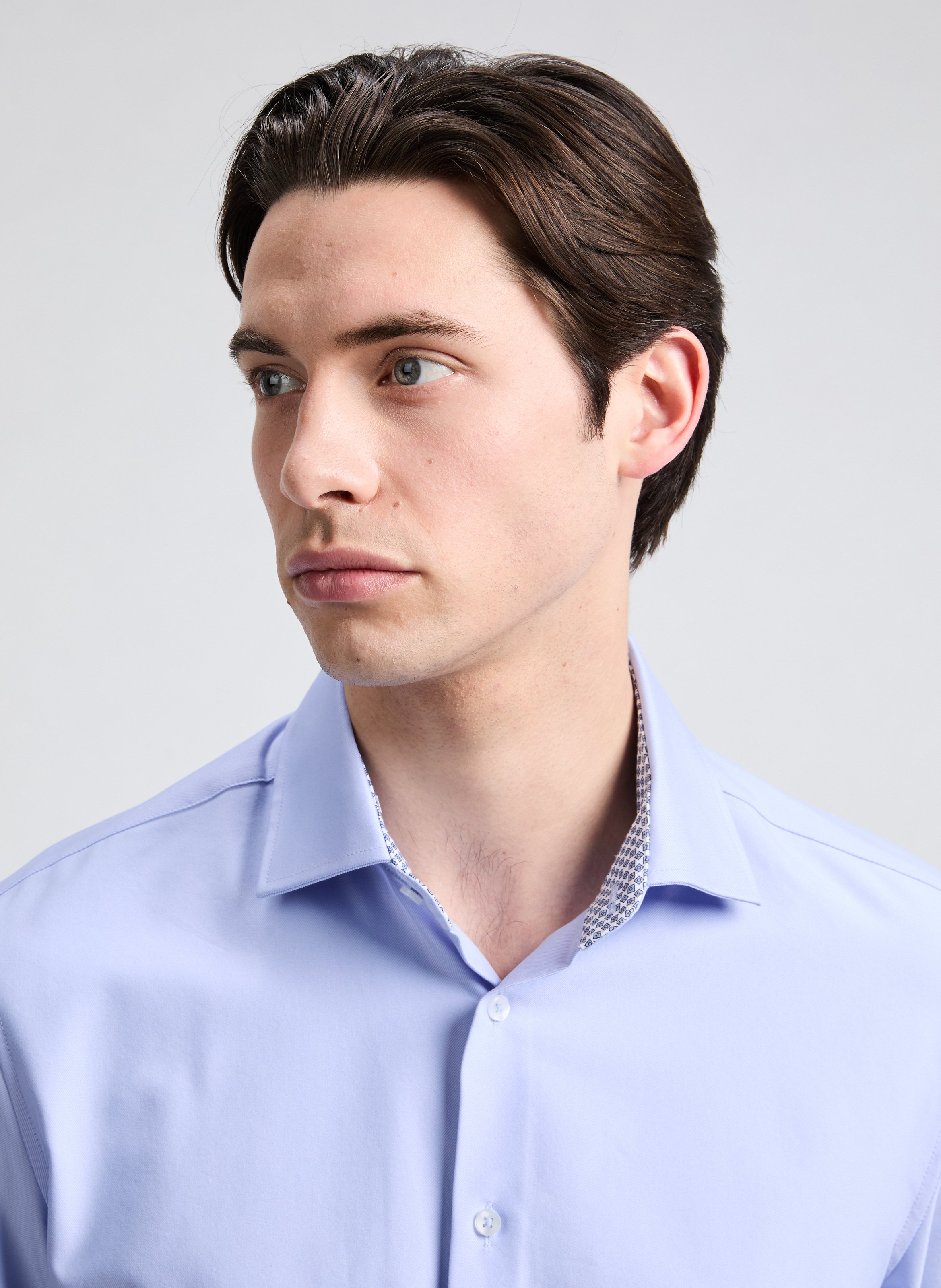 Cotton poplin shirt Blue