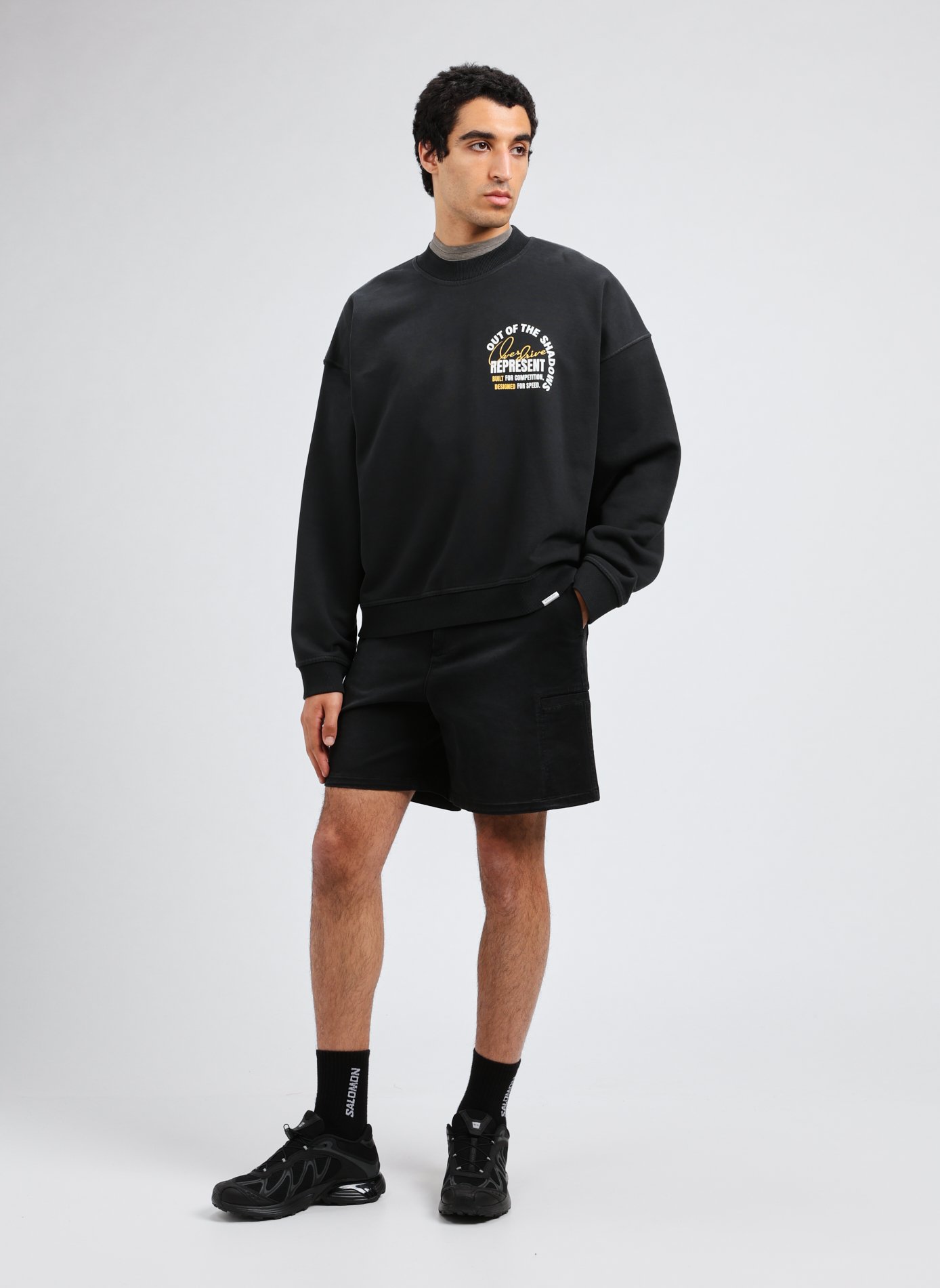 Short straight cargo REPRESENT Black