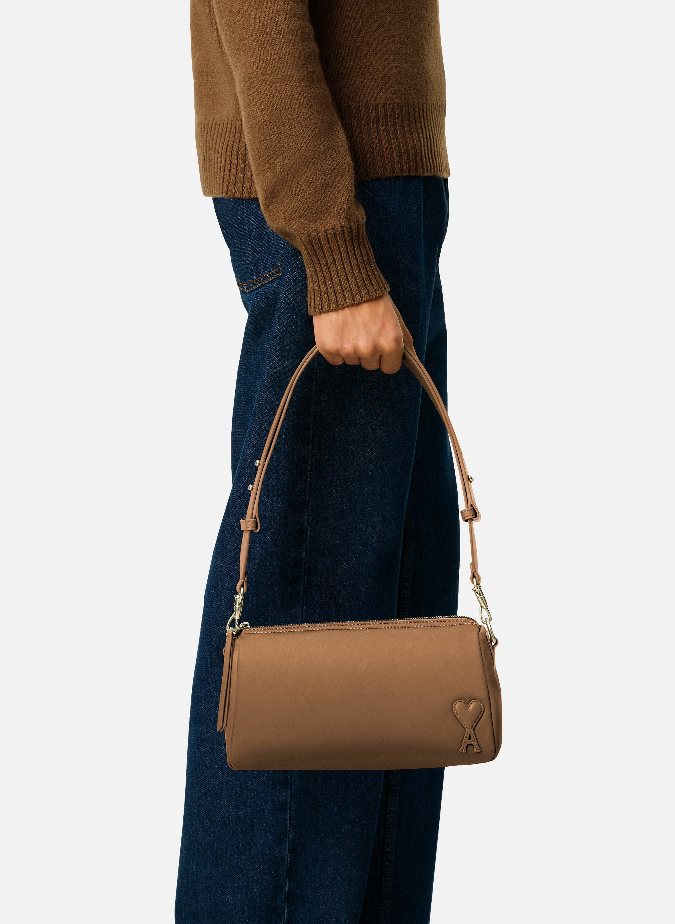 Sac Marcel En Nylon Ouatiné unisexe AMI PARIS Marron