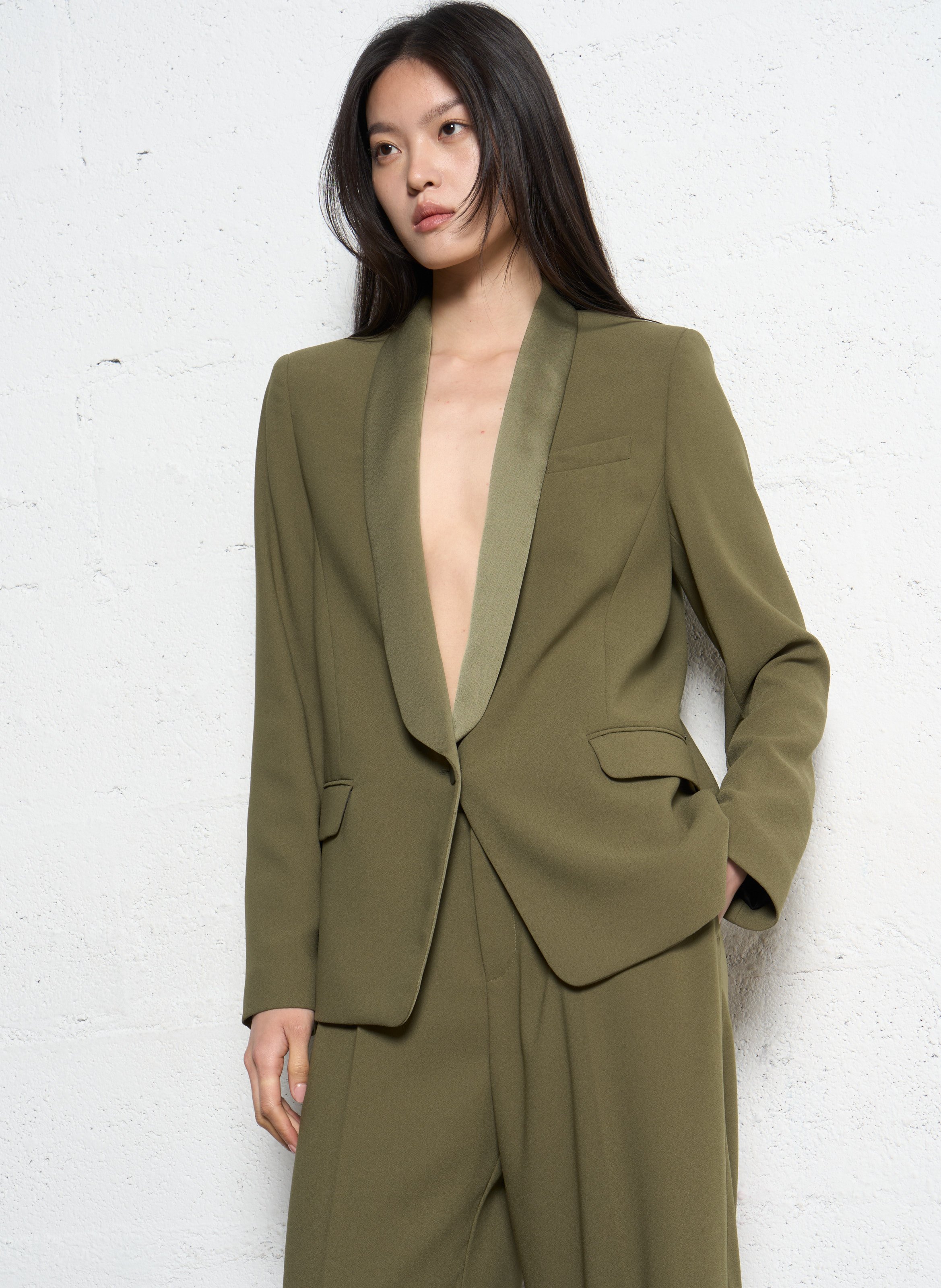 Veste tailleur oversize IKKS Kaki