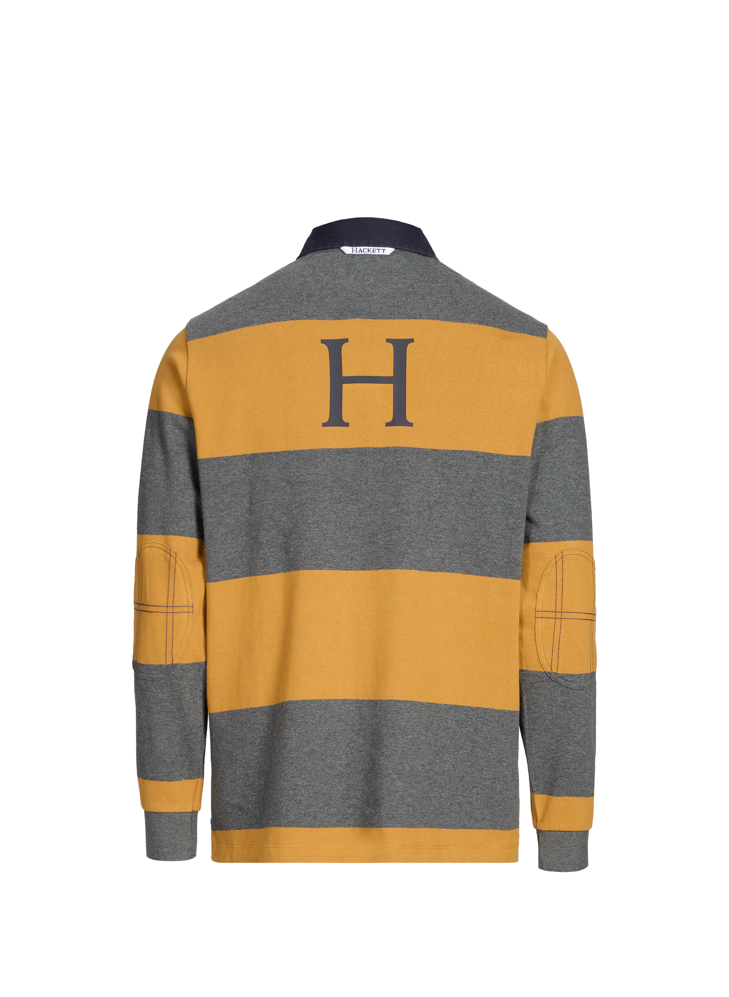 Long-sleeved cotton polo shirt HACKETT Yellow