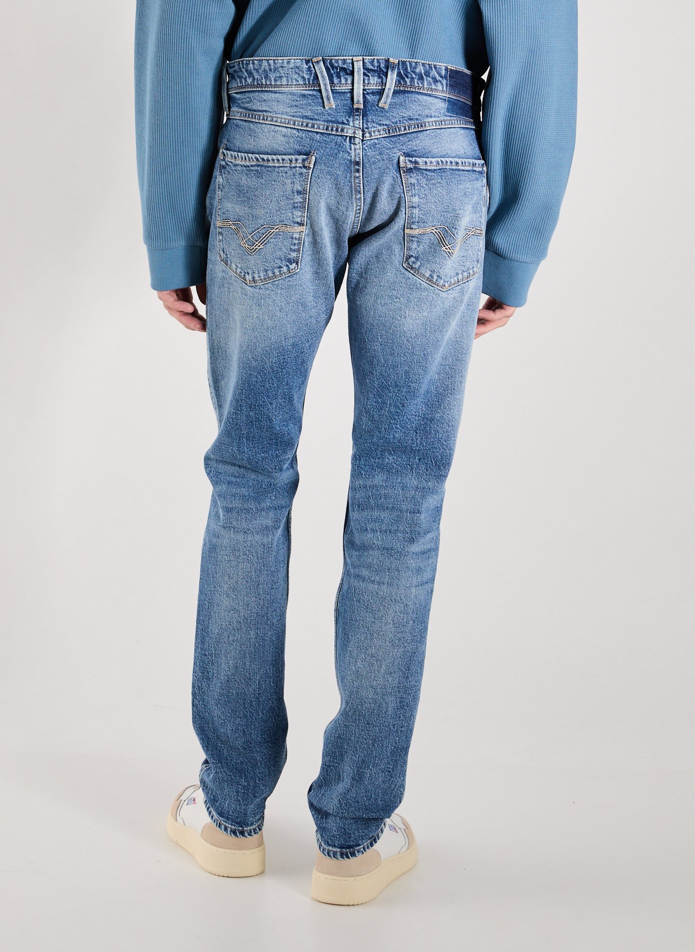 Jeans slim en coton mélangé REPLAY Bleu