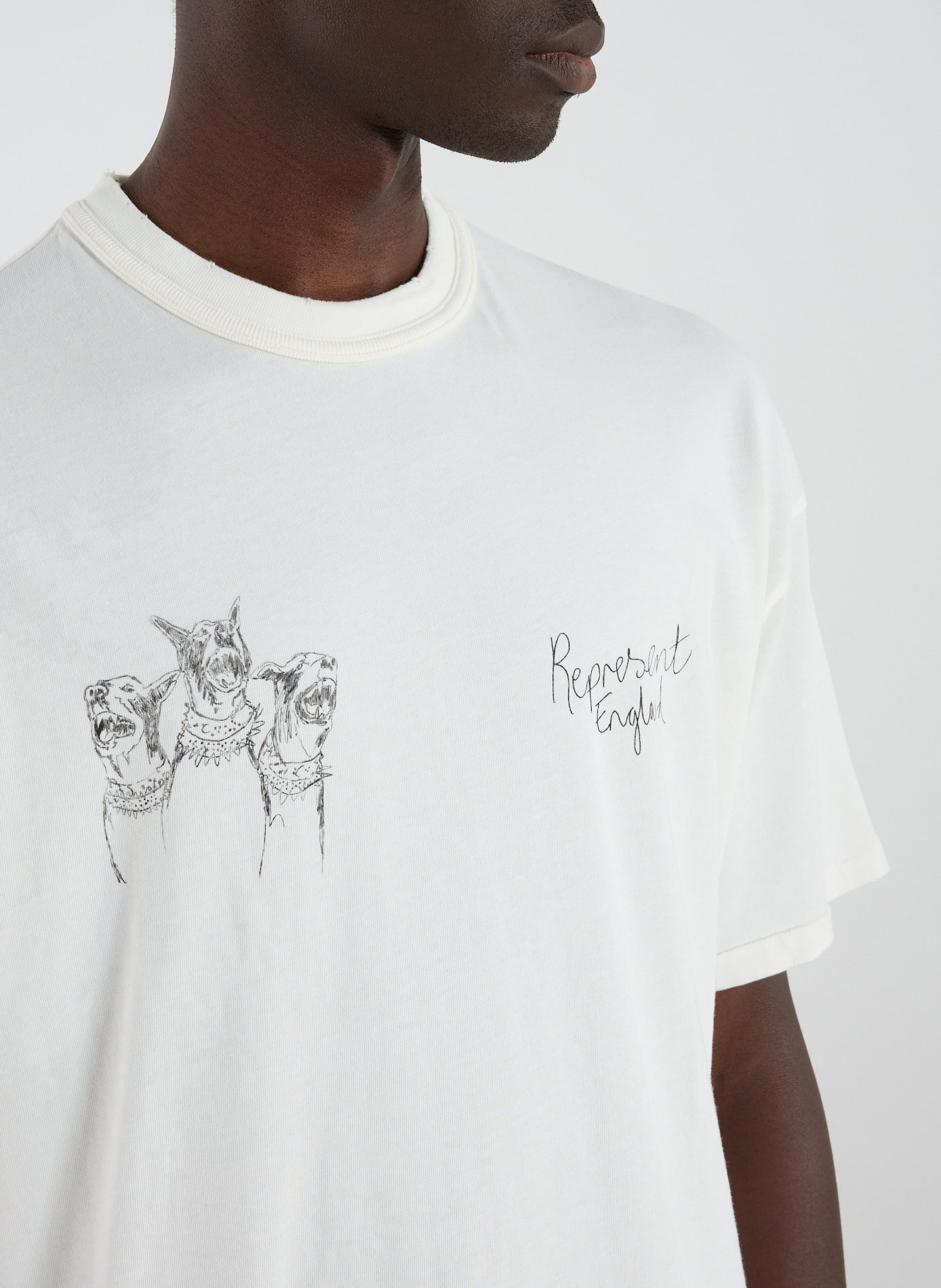 Short-sleeve printed cotton T-shirt  REPRESENT Beige