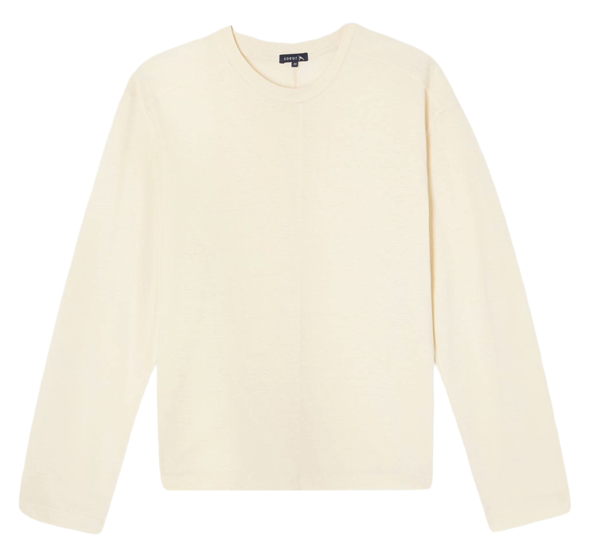 Tee-shirt col rond en coton adelie SOEUR Beige