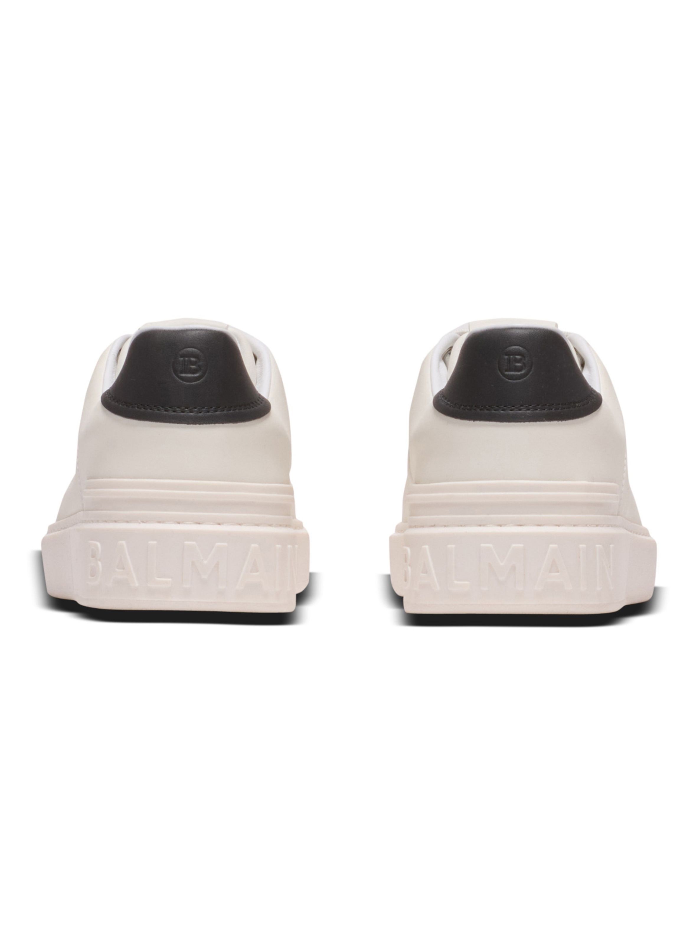 Baskets b-court en cuir de veau BALMAIN Blanc