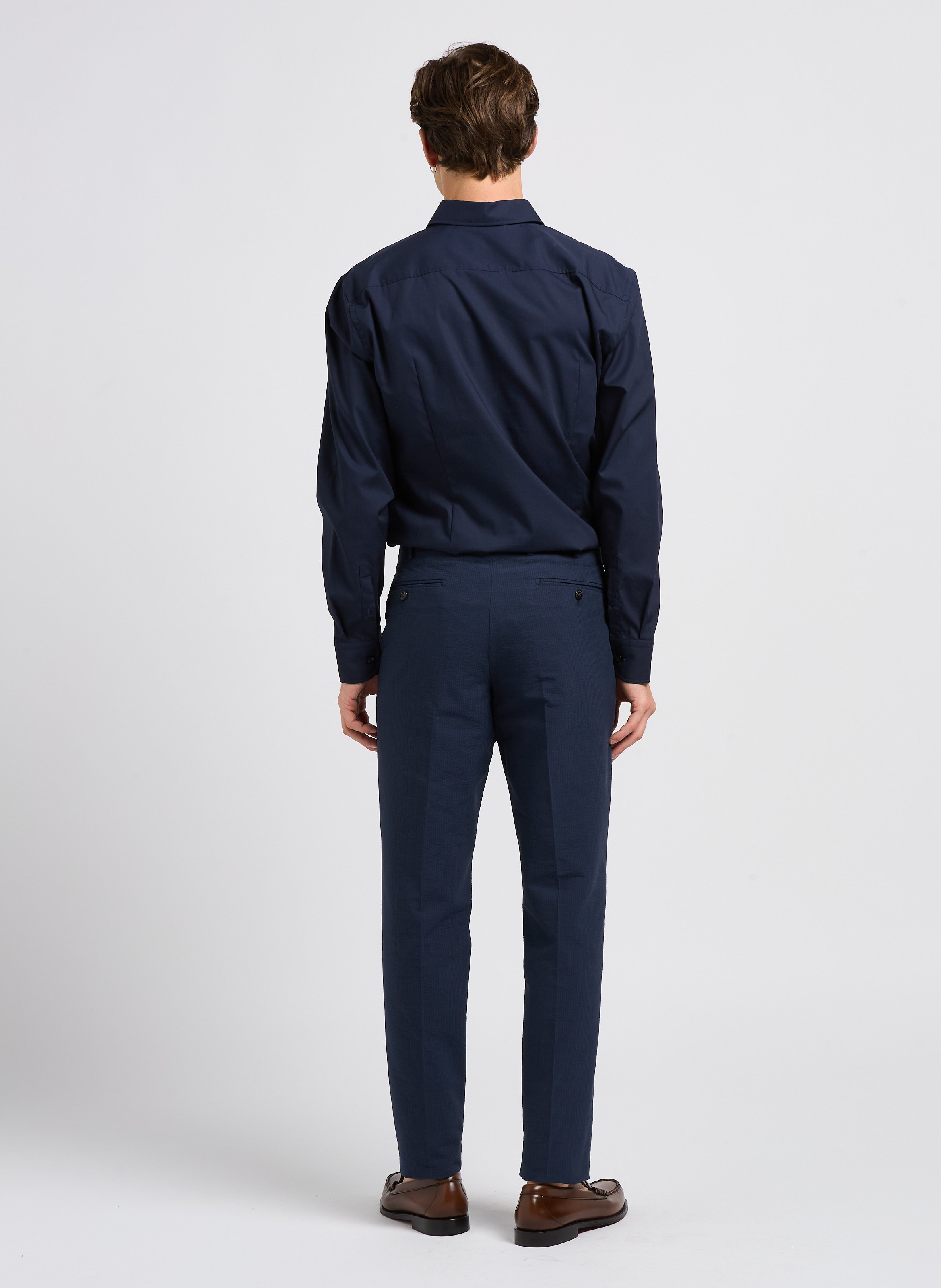 Chemise slim fit en coton mélangé BOSS Bleu