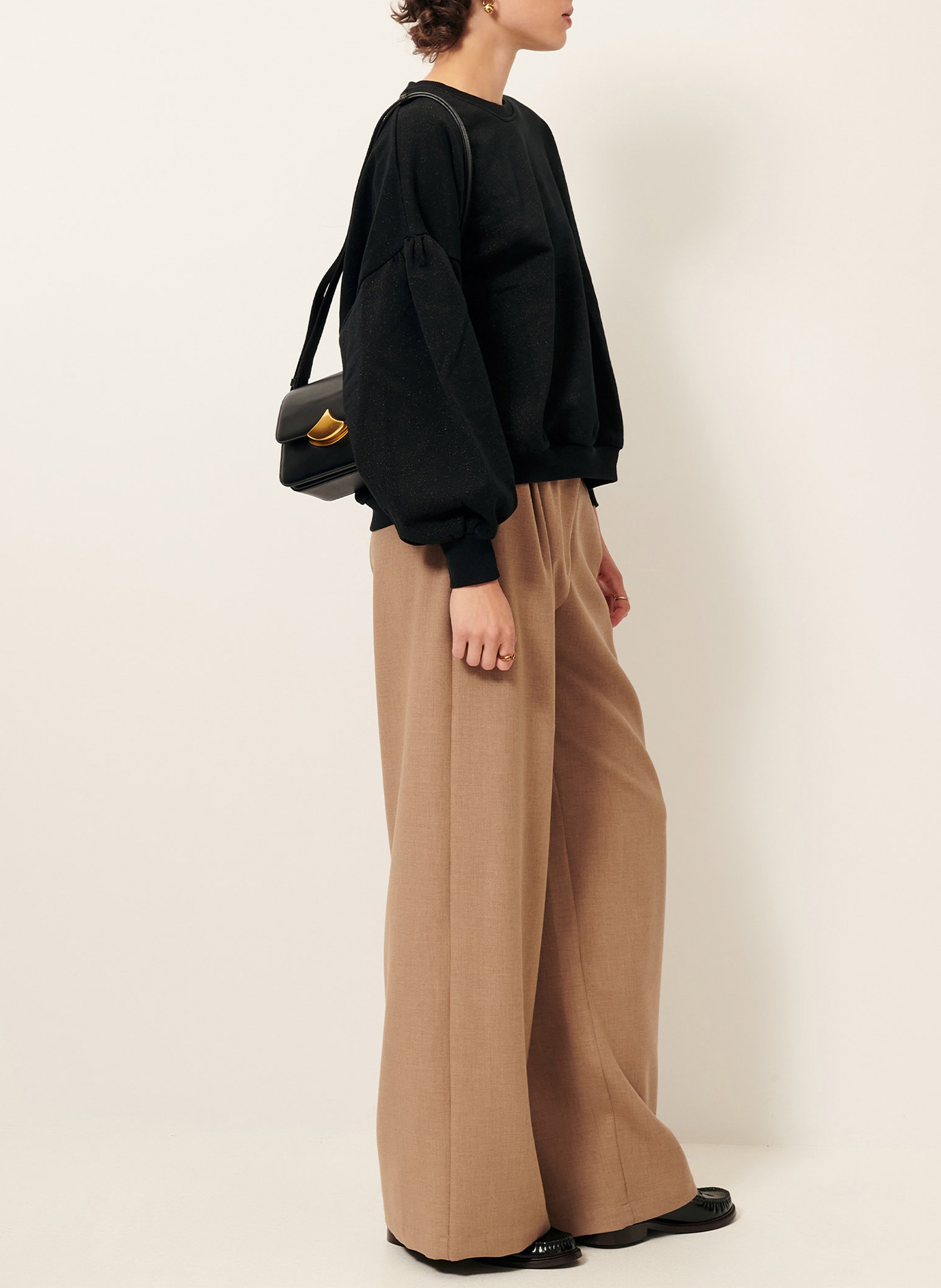 Sweat ample en coton mélangé yunoluz SESSUN Noir