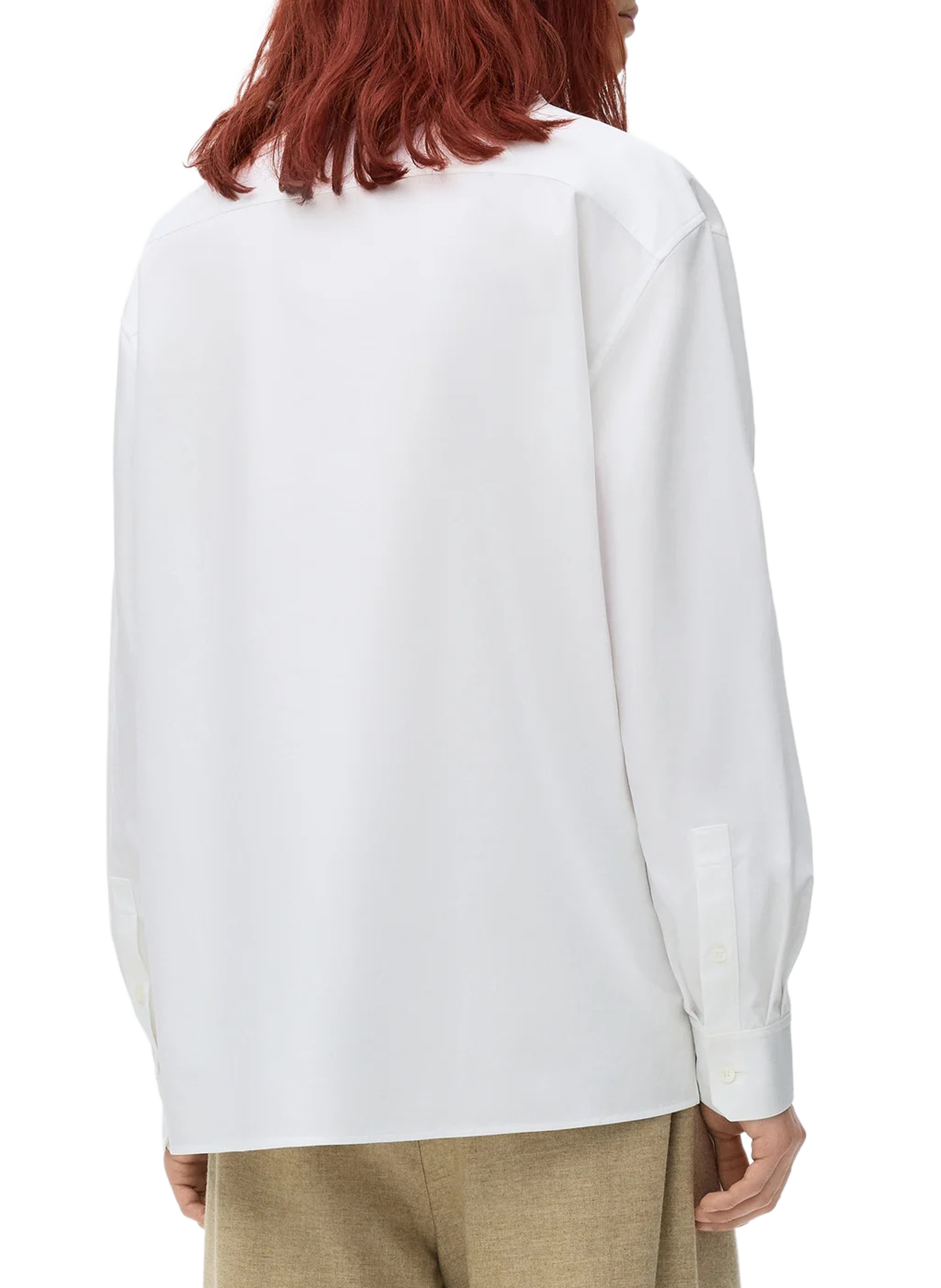 Anagram jacquard shirt in cotton twill LOEWE White