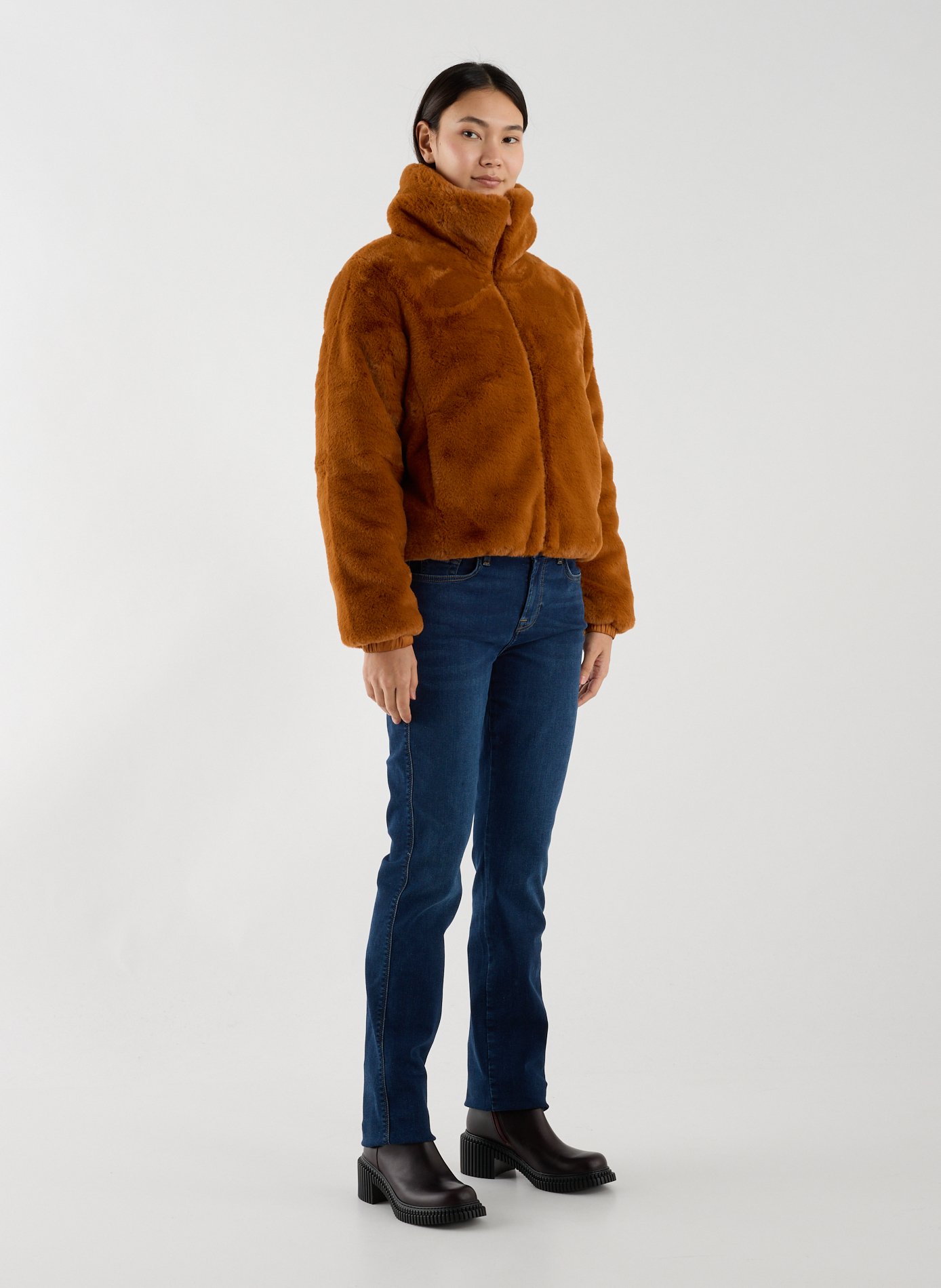 Reversible jacket with a classic collar SAVE THE DUCK Brown