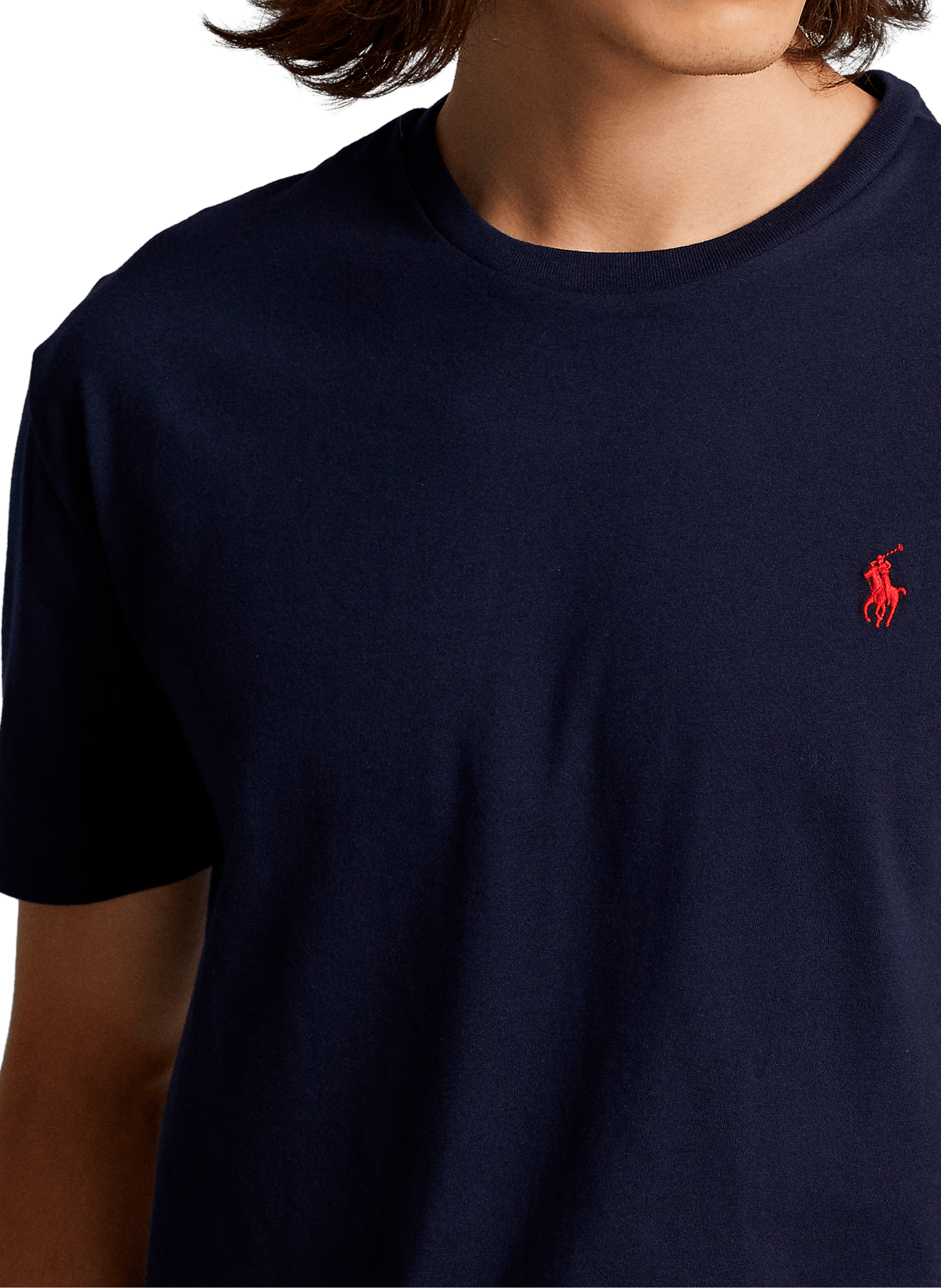 T-shirt slim en coton POLO RALPH LAUREN Bleu