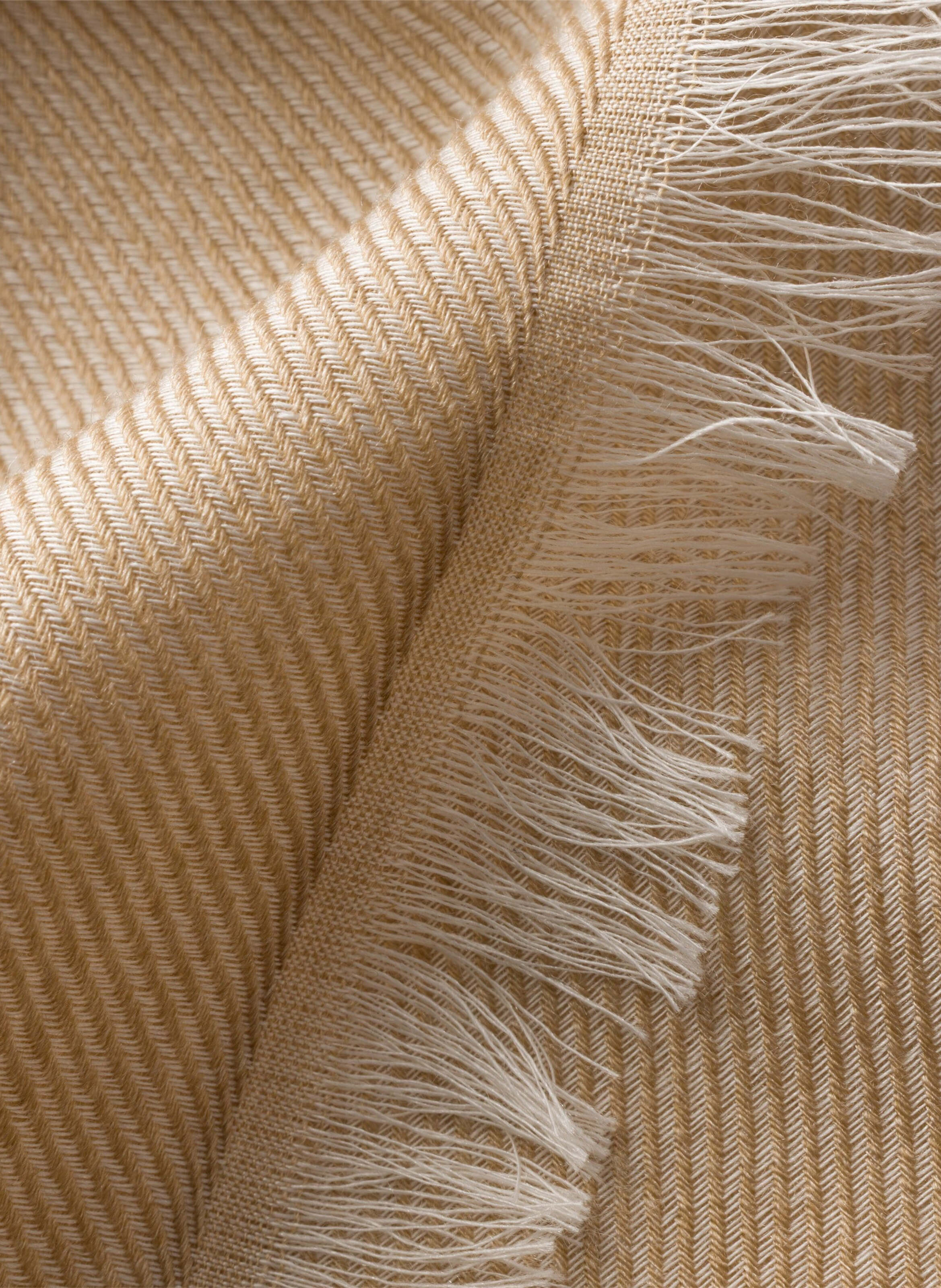 Écharpe carrée longue en laine et soie PRADA Marron