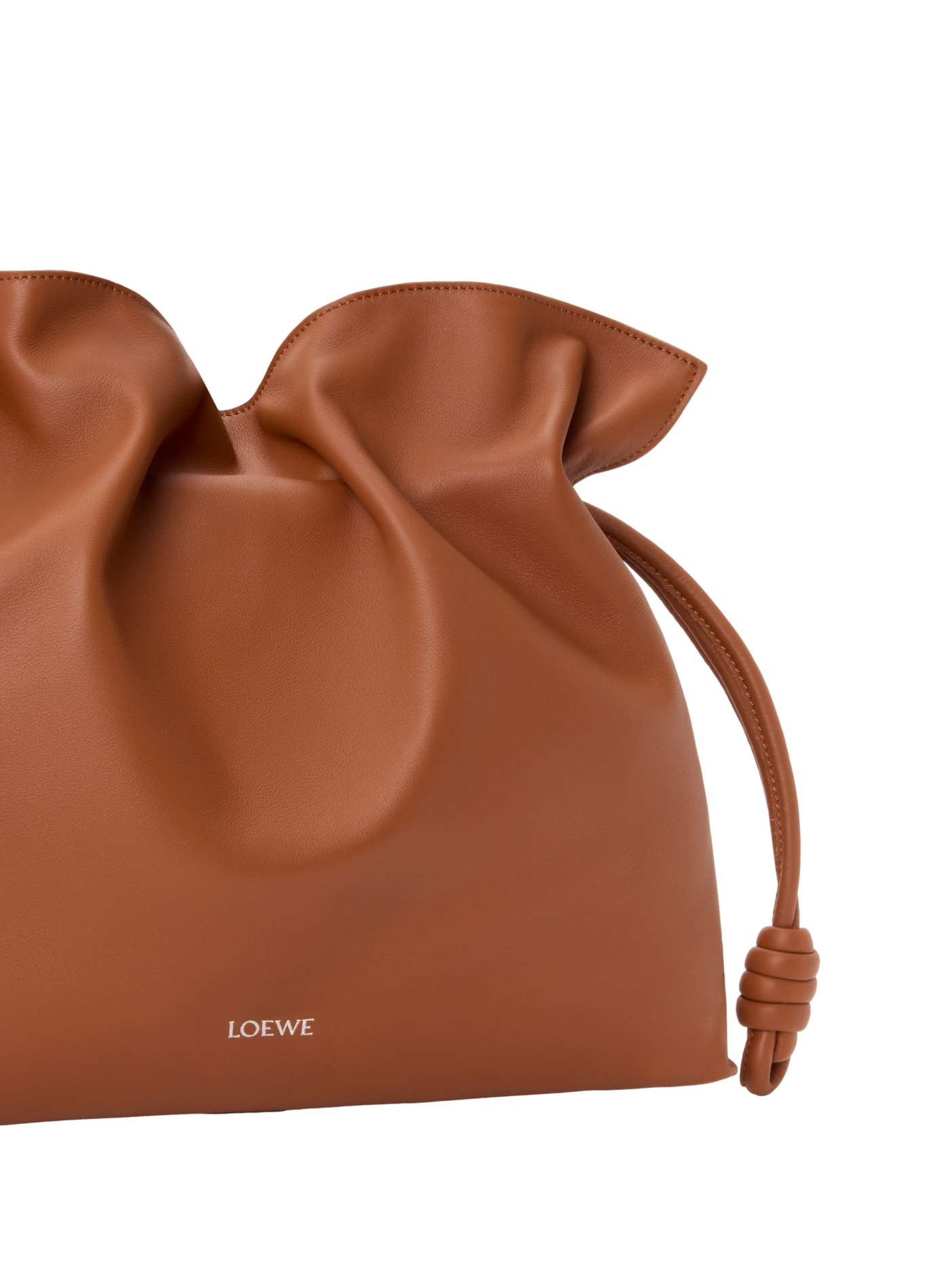 Flamenco clutch Grand modèle en cuir de veau nappa LOEWE Beige