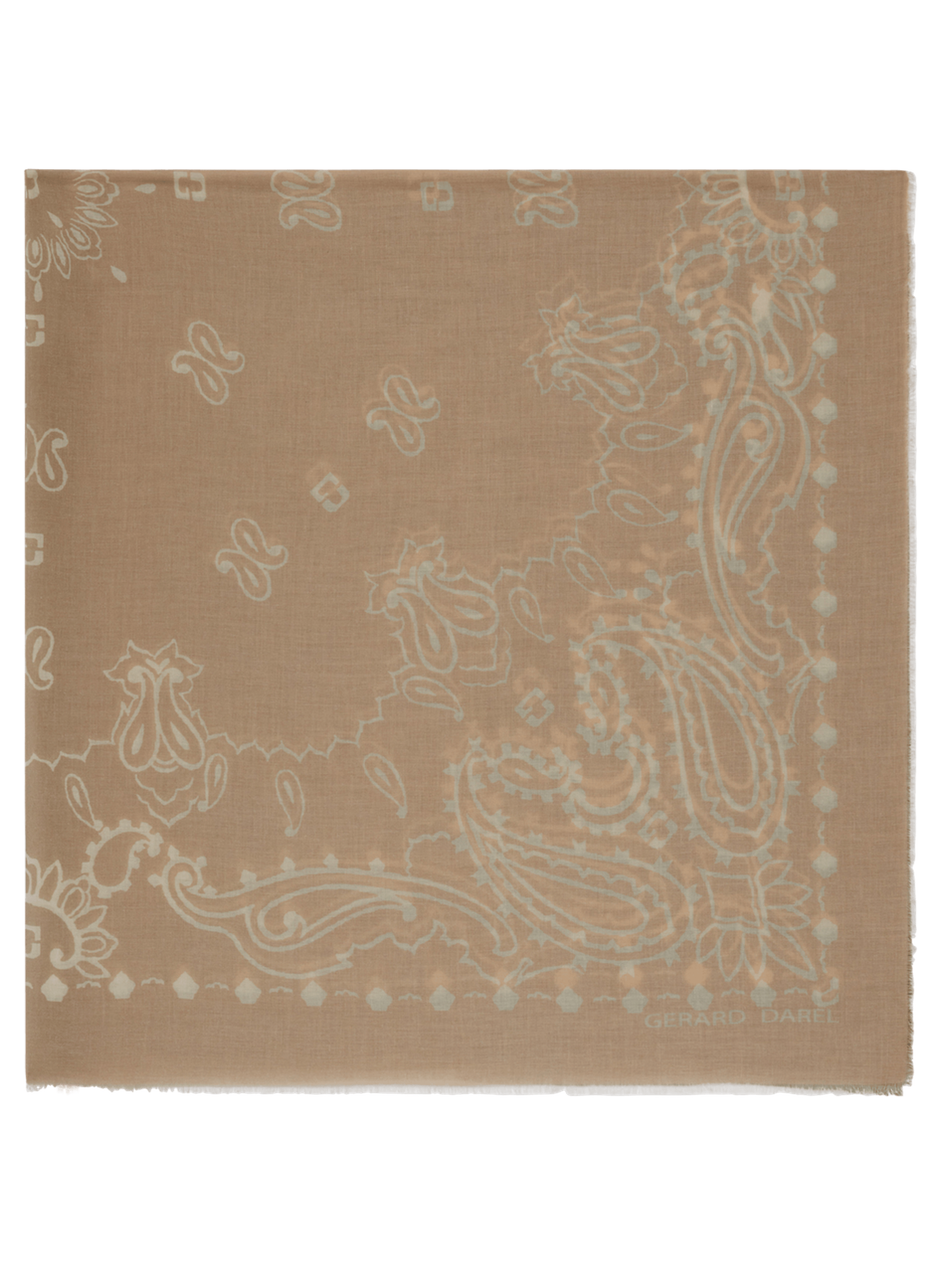 Grand carré imprimé en coton - dorine GERARD DAREL Vert