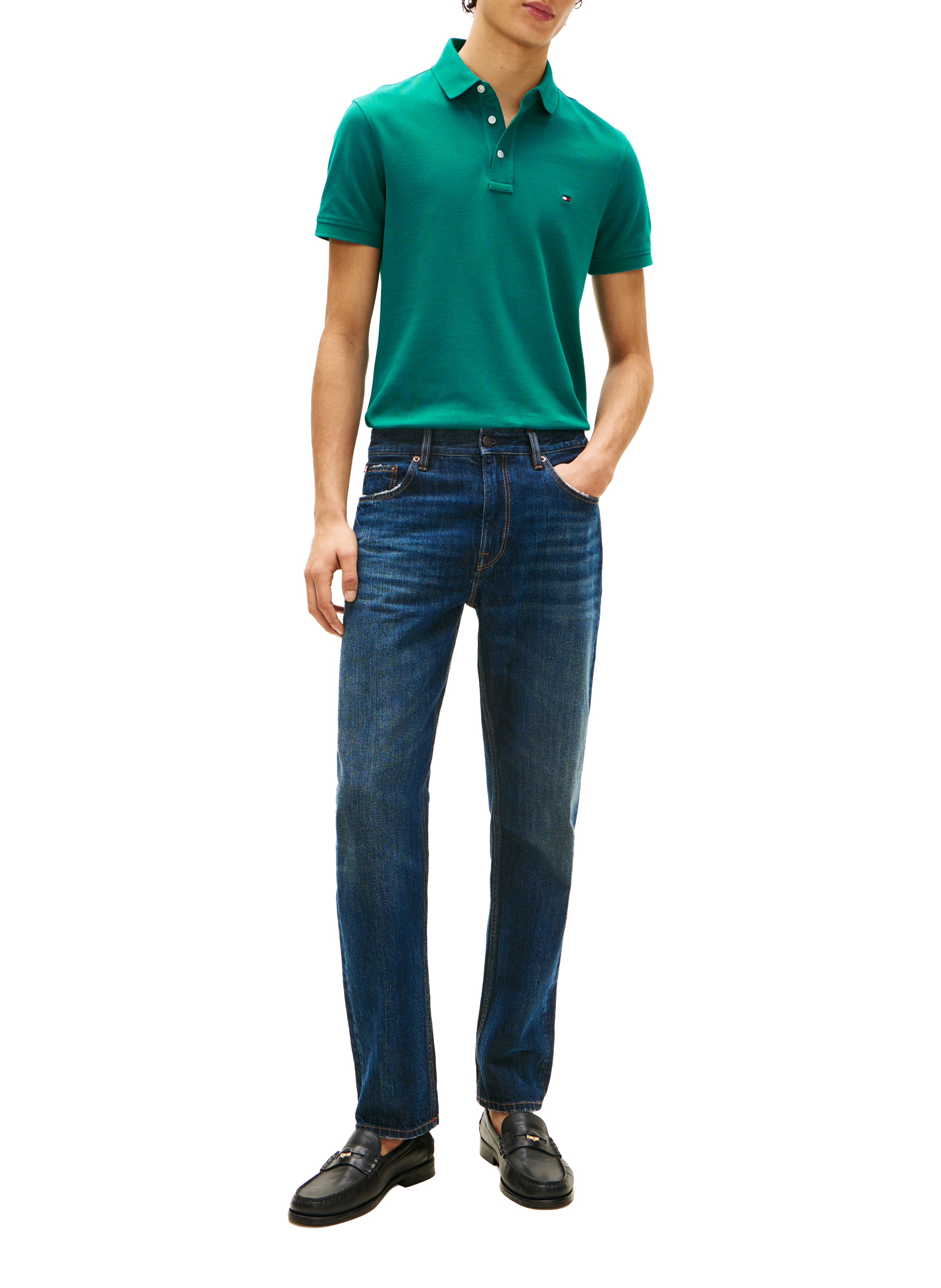 Polo en coton organique Vert