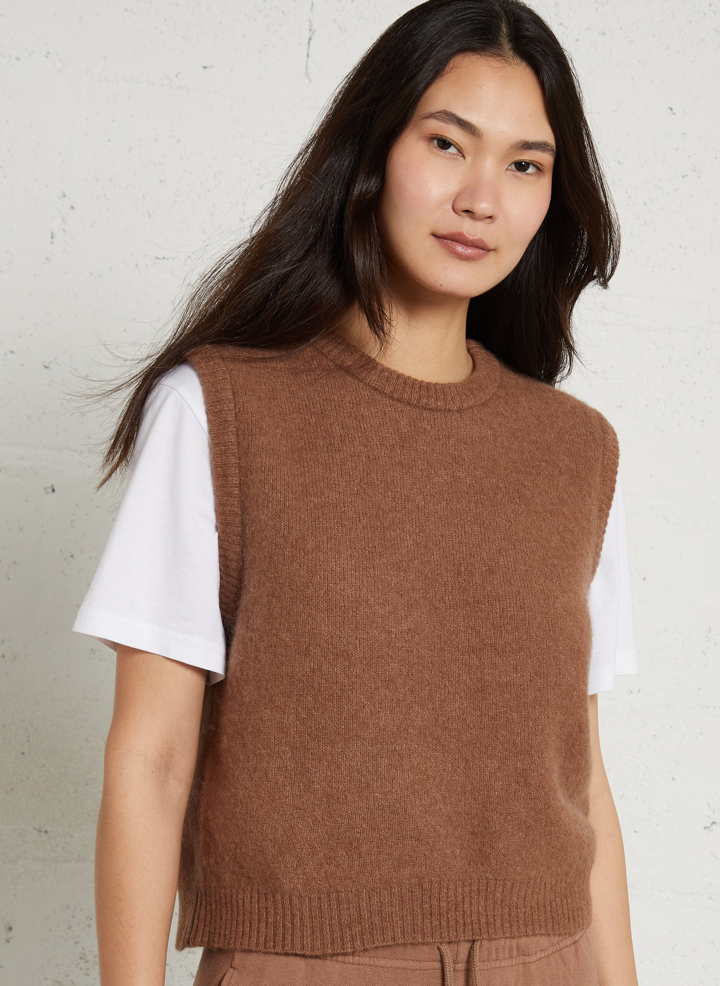 Pull oversize en maille vitow AMERICAN VINTAGE Marron