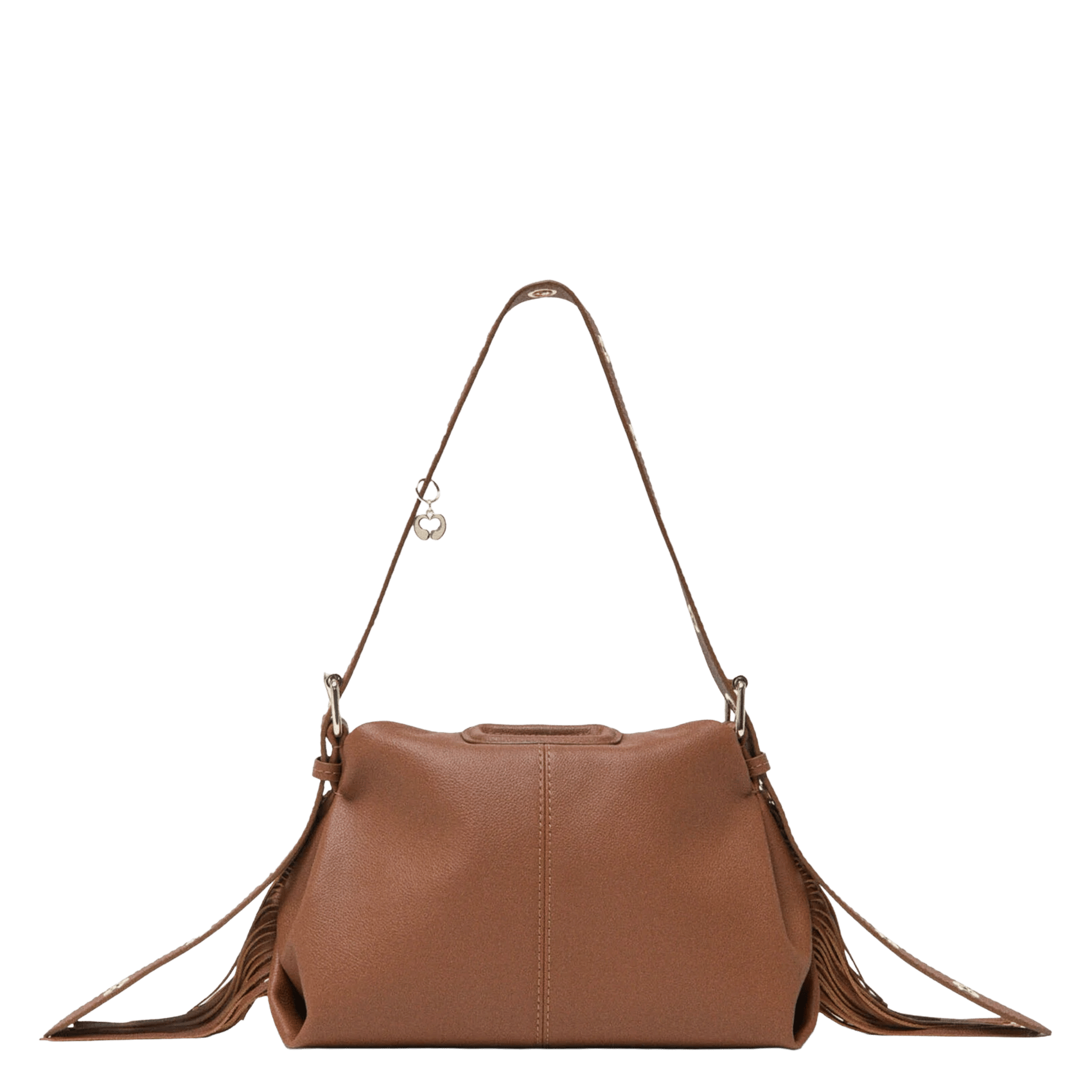 Sac bandoulière en cuir miss m MAJE Marron