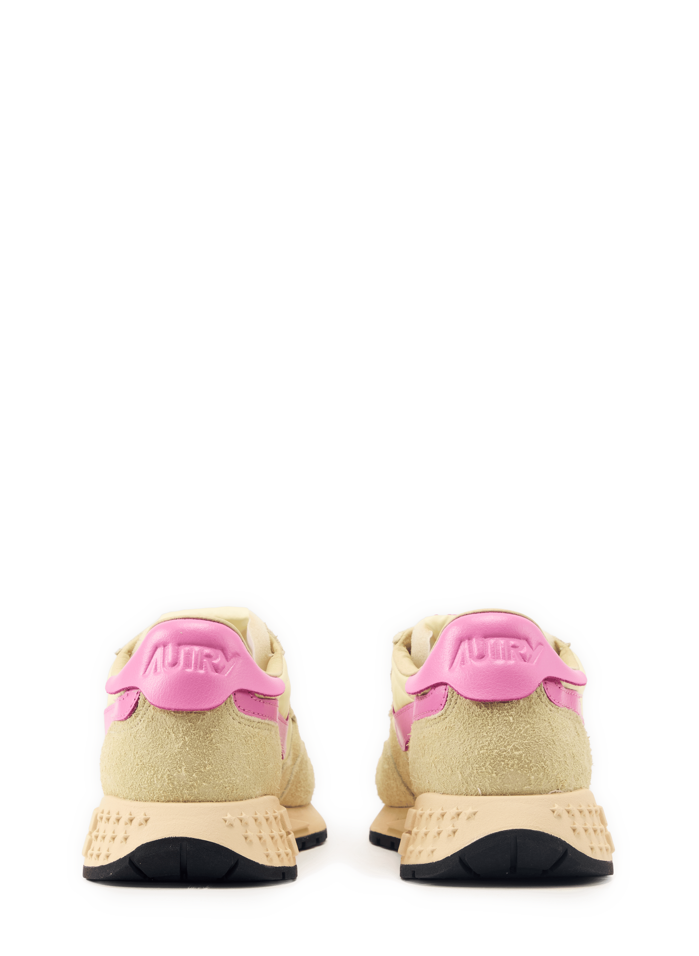 Baskets crantées en cuir mélangé Multicolore