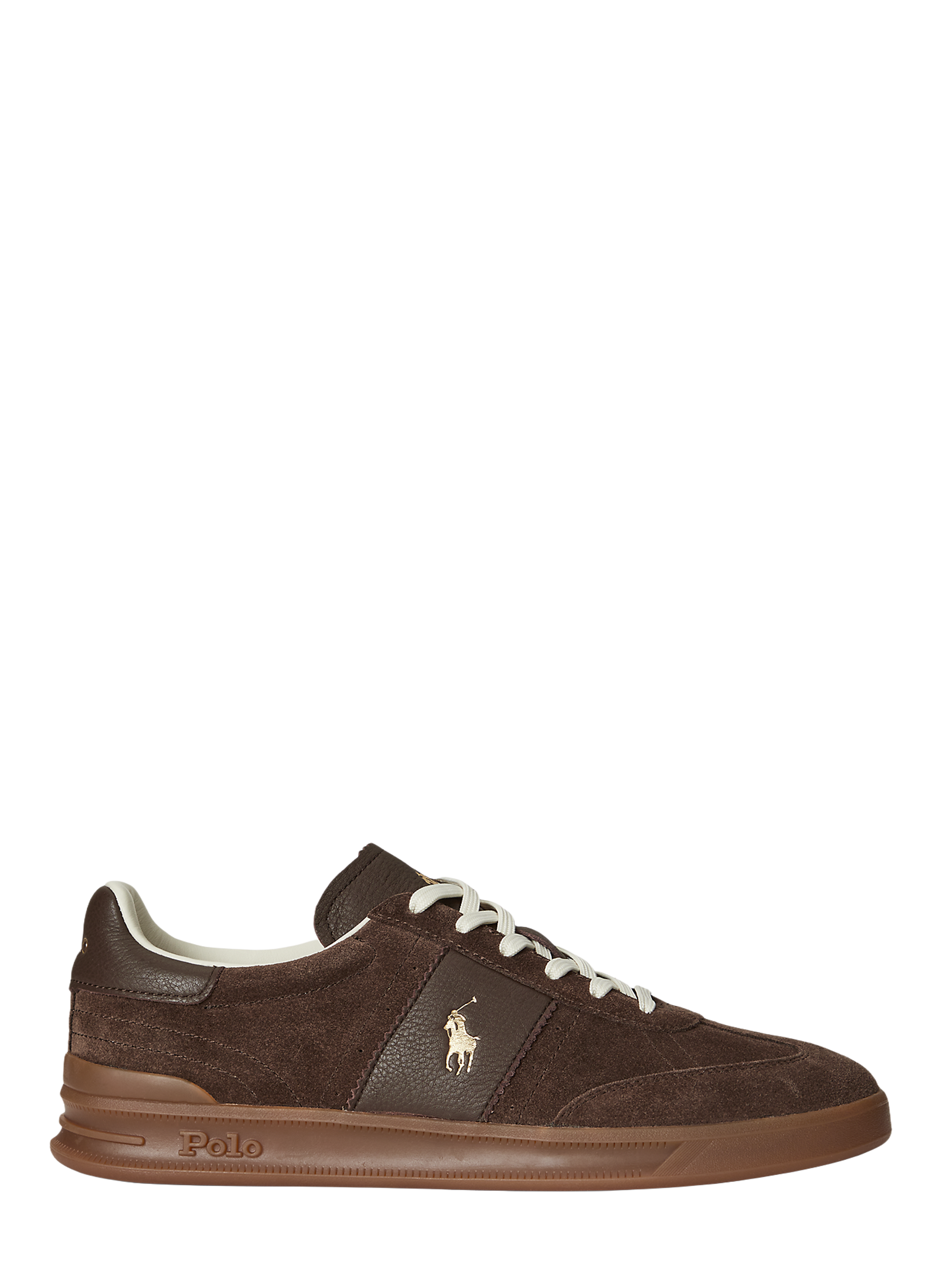 Low-top sneakers in suede cow leather POLO RALPH LAUREN Brown