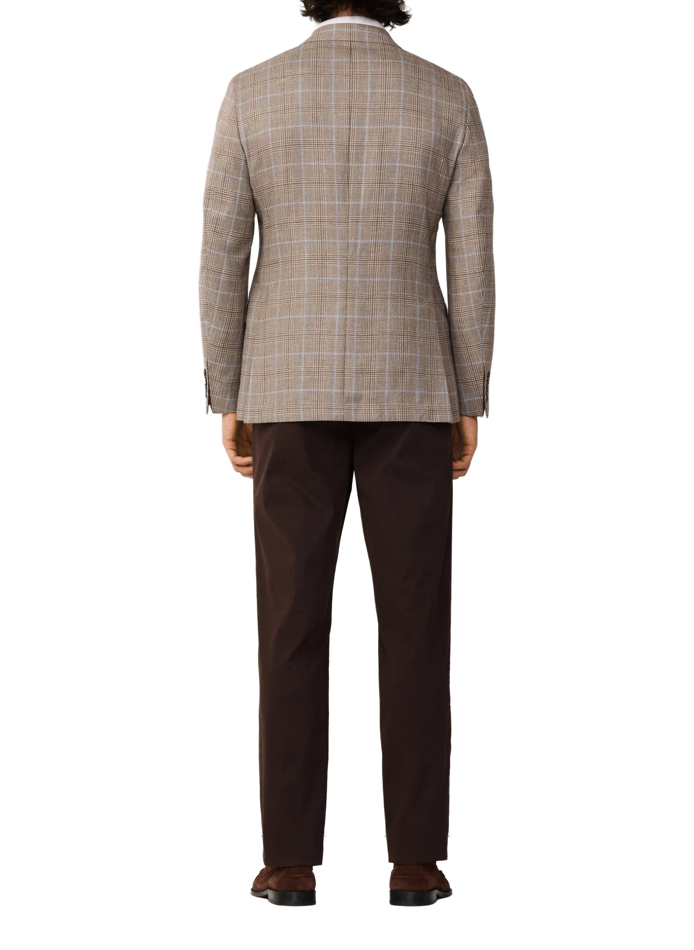 Fitted jacket in wool, linen, and silk HACKETT Beige