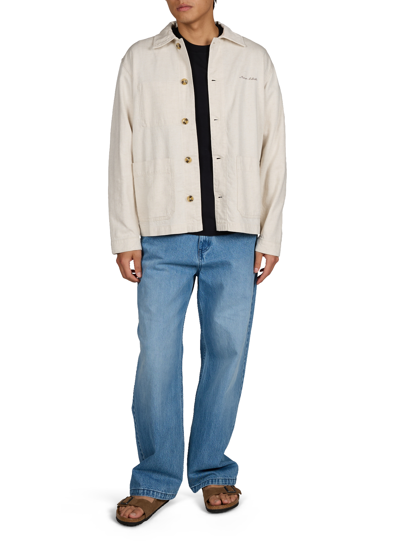 Straight linen and lyocell shirt MAISON LABICHE Beige