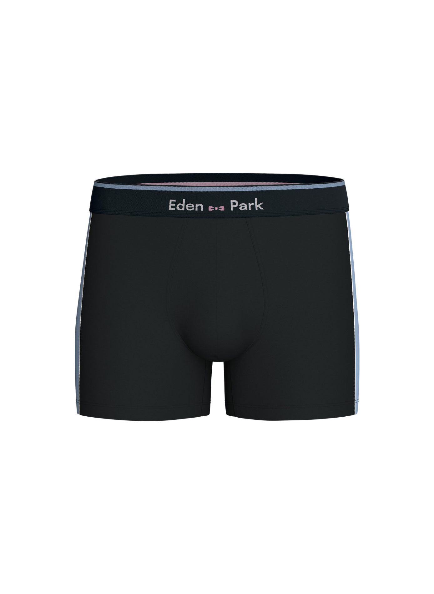 Stretch cotton jersey boxer shorts with cutouts EDEN PARK Blue