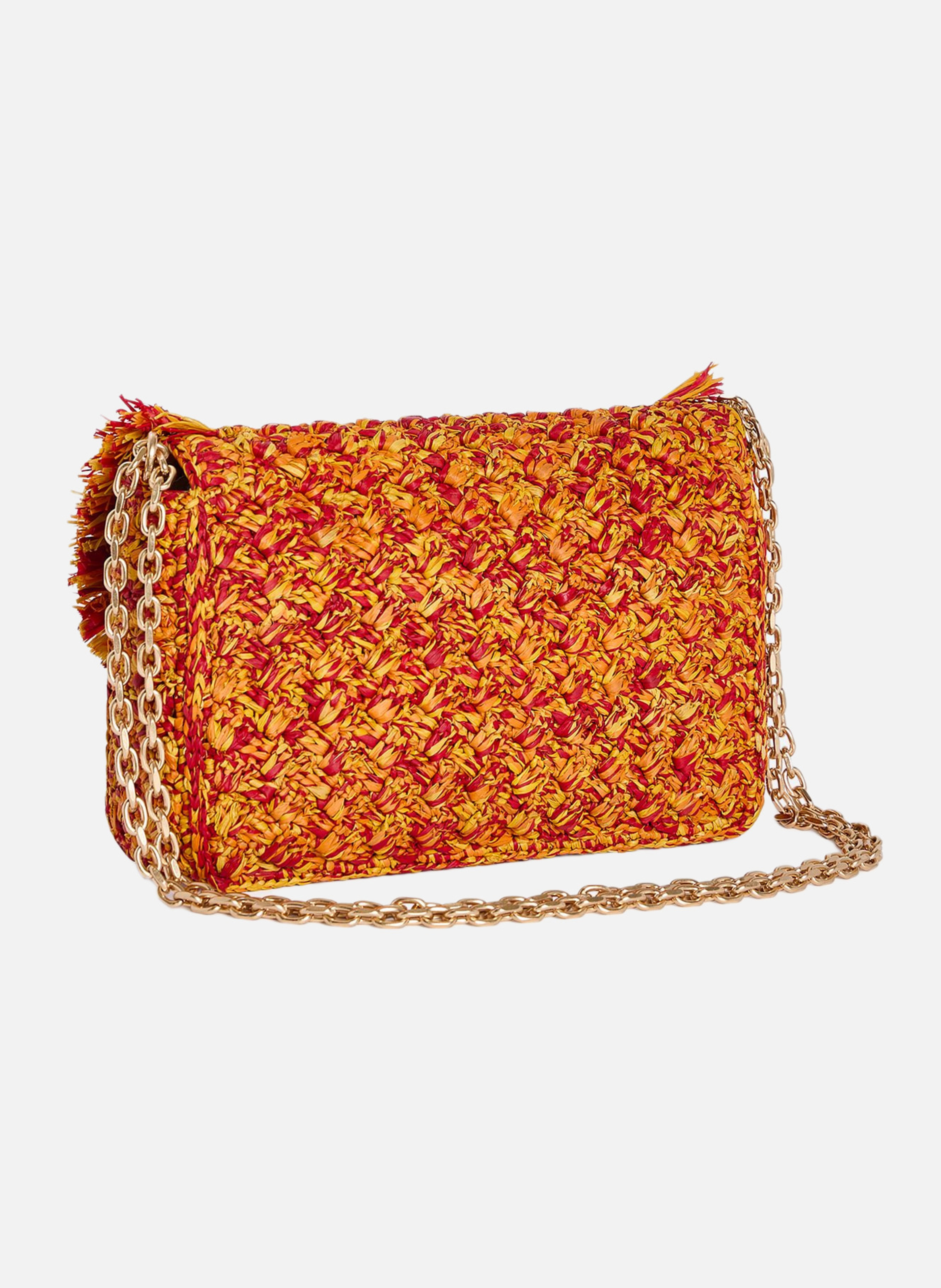 Moyen sac moon en raphia VANESSA BRUNO Multicolore