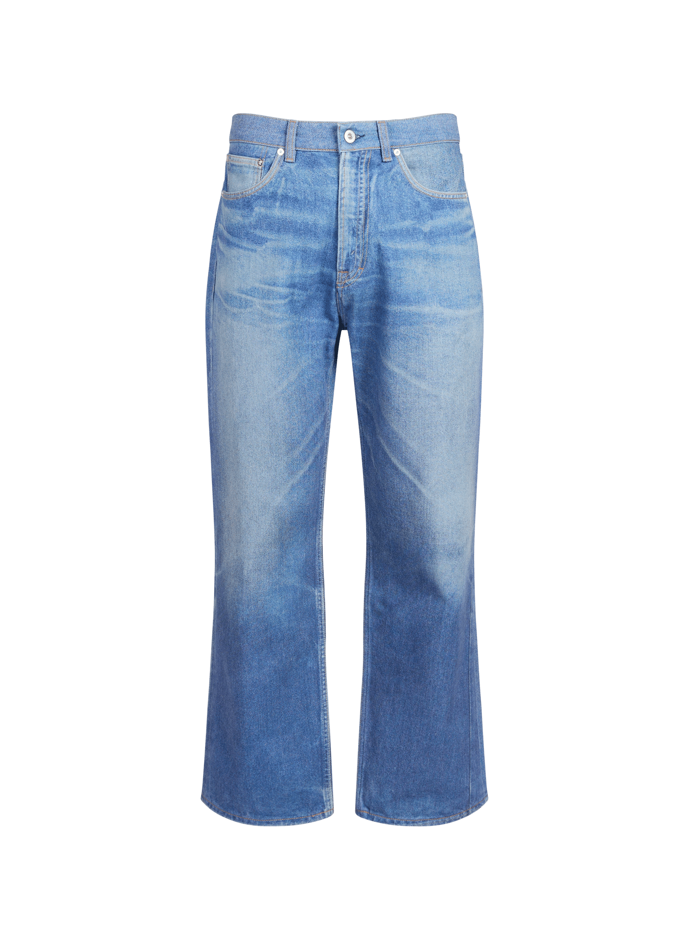 Jean large effet délavé en coton OUR LEGACY Bleu