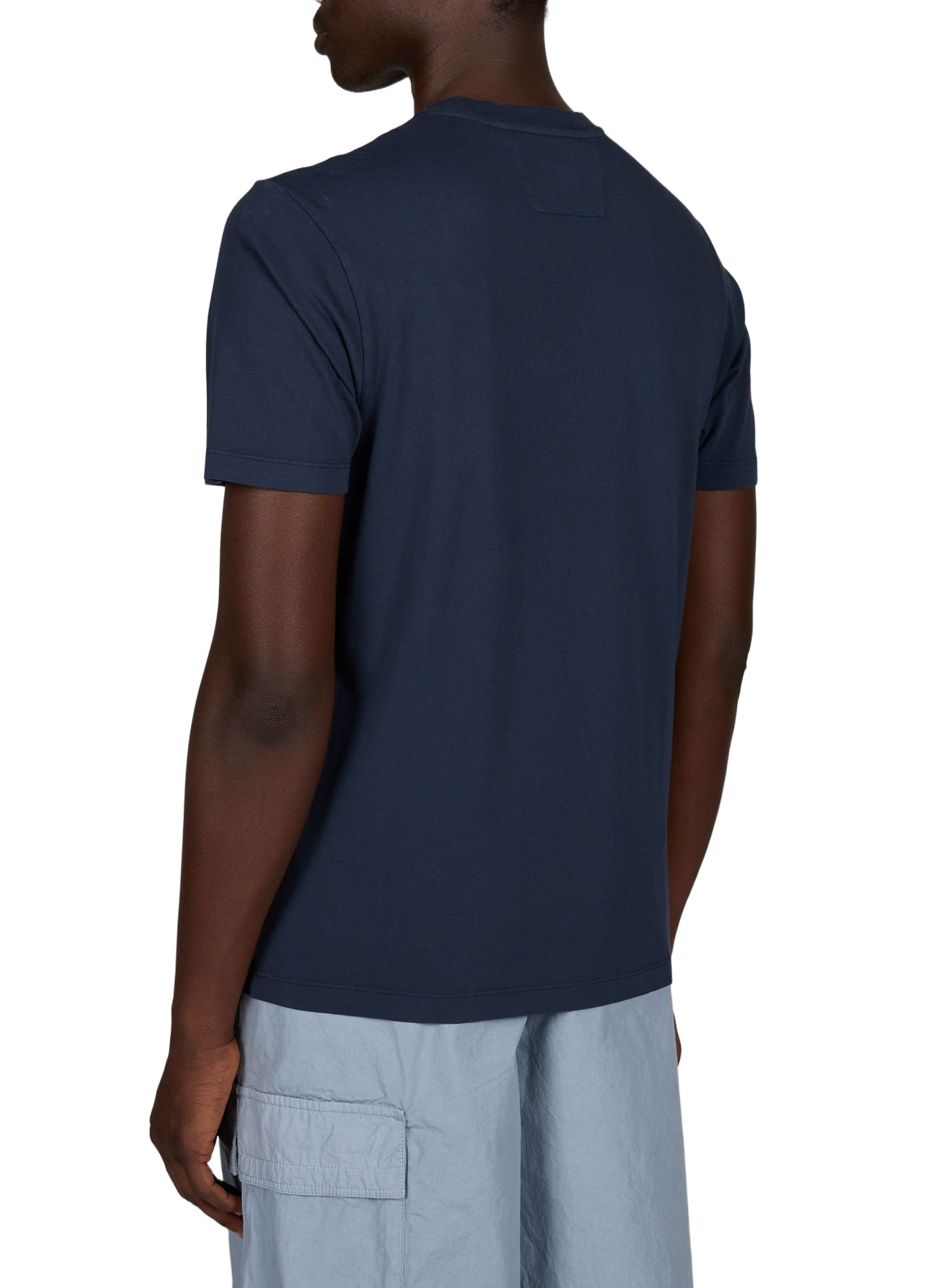 Biker-style cotton t-shirt CP COMPANY Blue