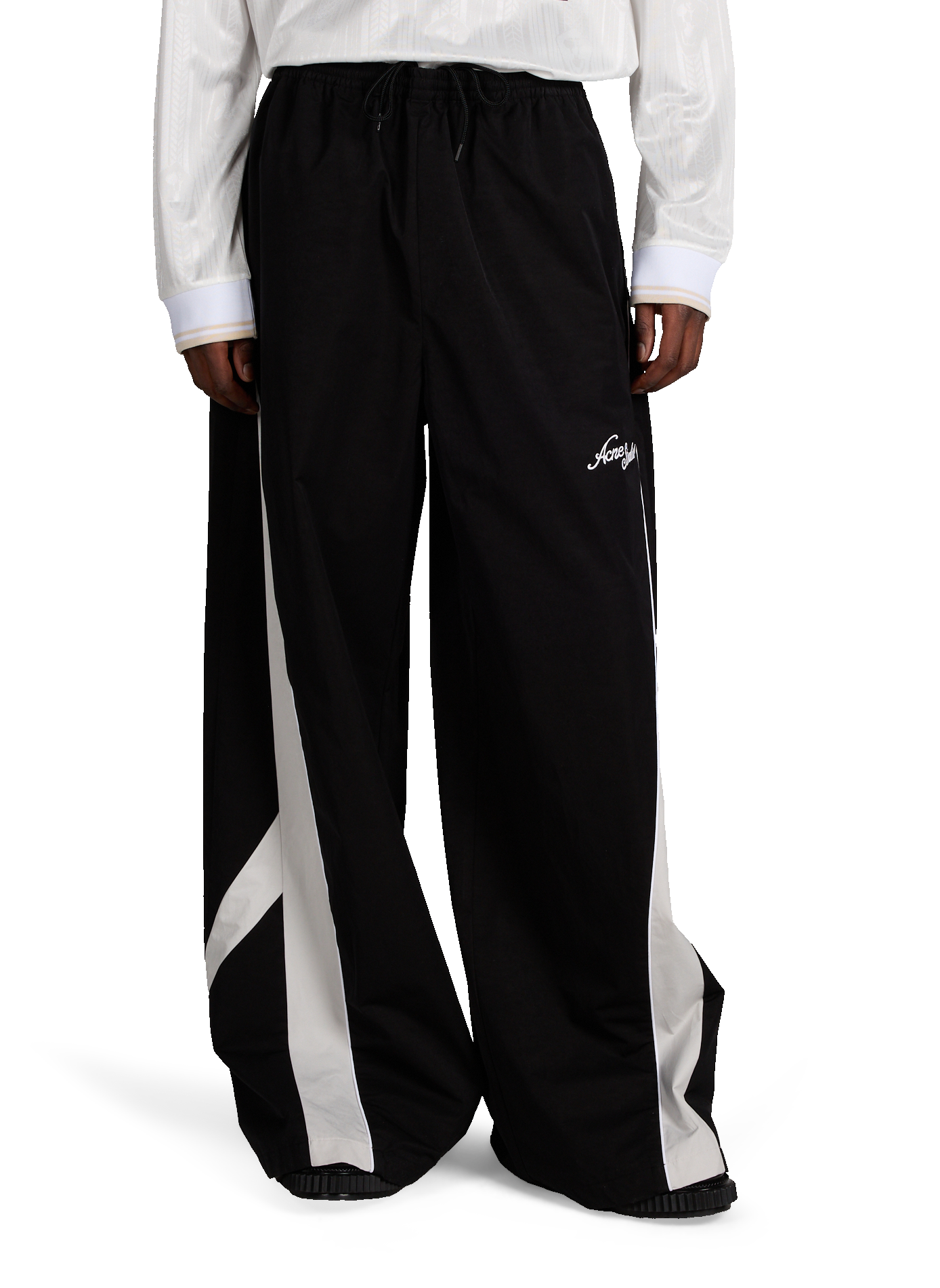 Pantalon de survêtment en coton mélangé ACNE STUDIOS Noir