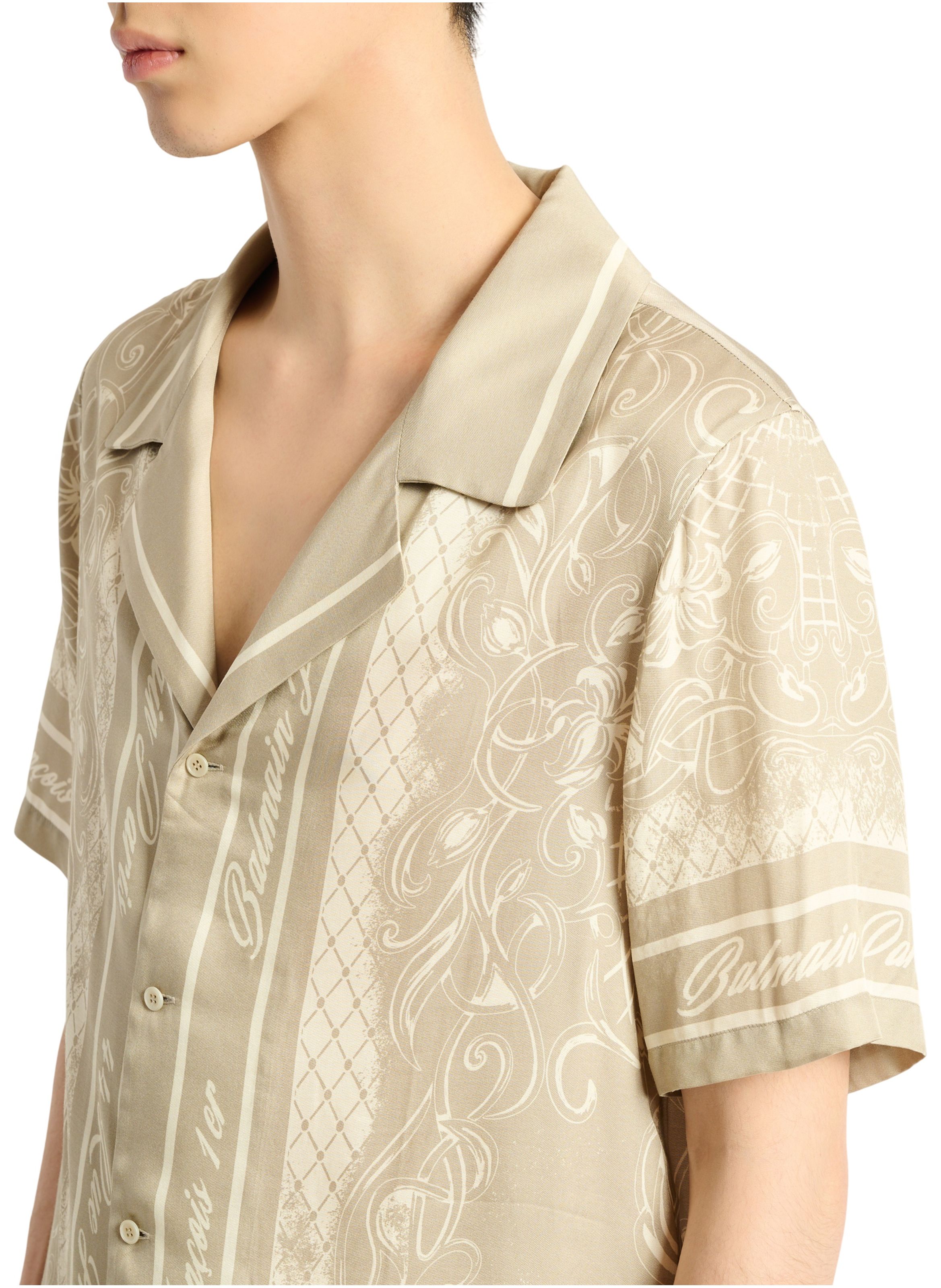 Chemise pyjama imprimée foulard BALMAIN Beige