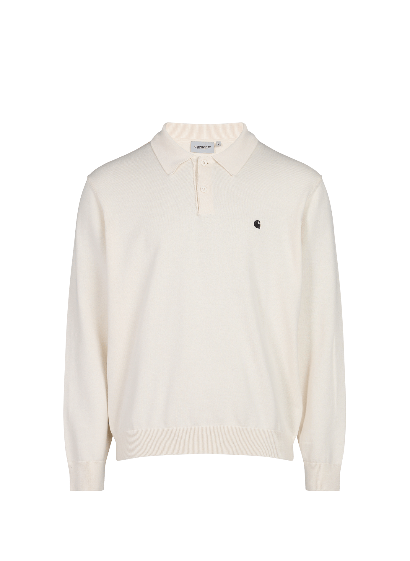Long-sleeved cotton polo shirt CARHARTT WIP Beige