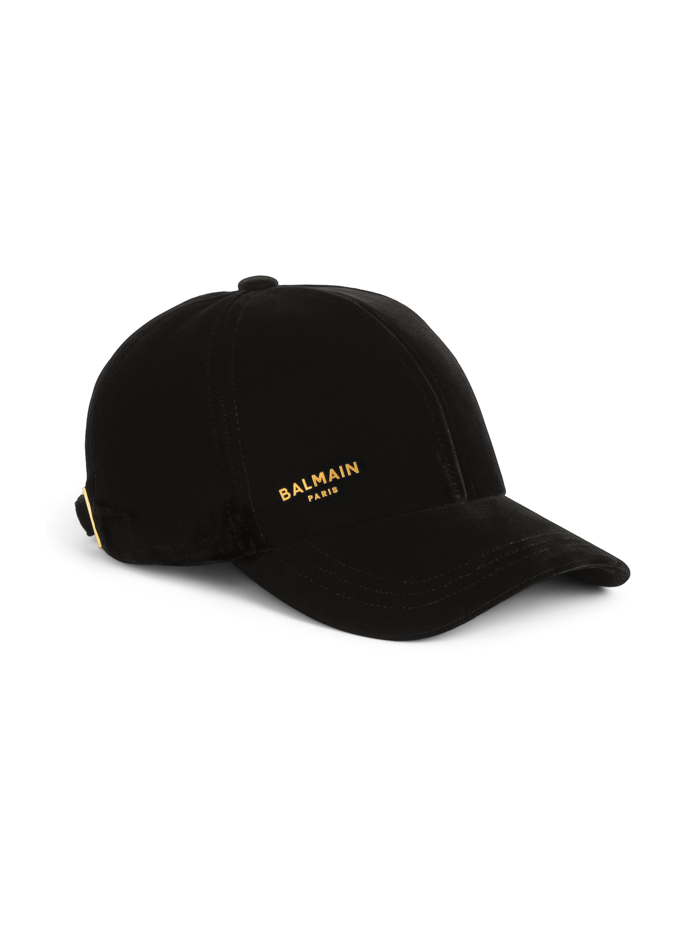 Casquette balmain paris en velours BALMAIN Noir