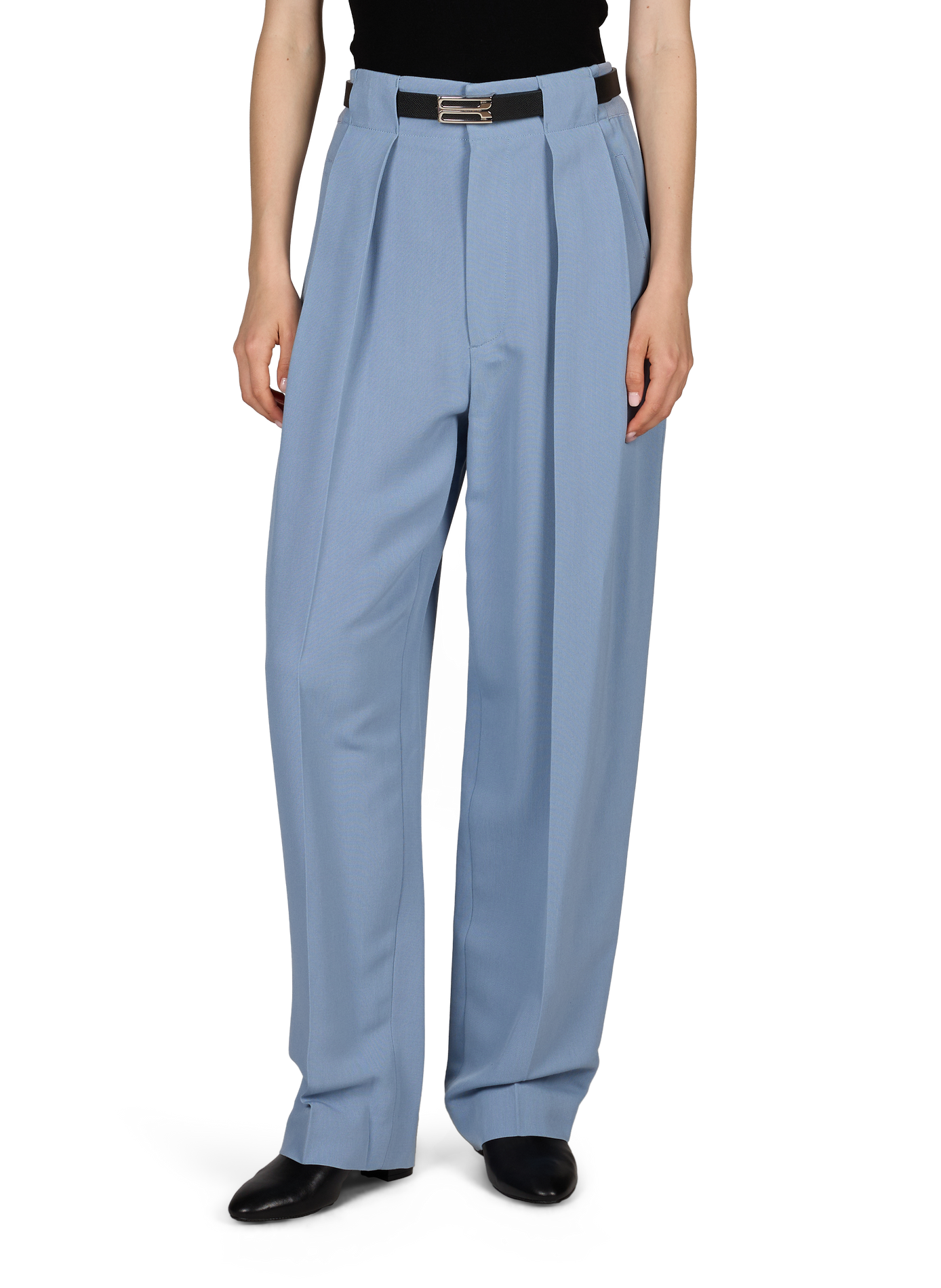 Hoch sitzende weite Hose VICTORIA BECKHAM Blau