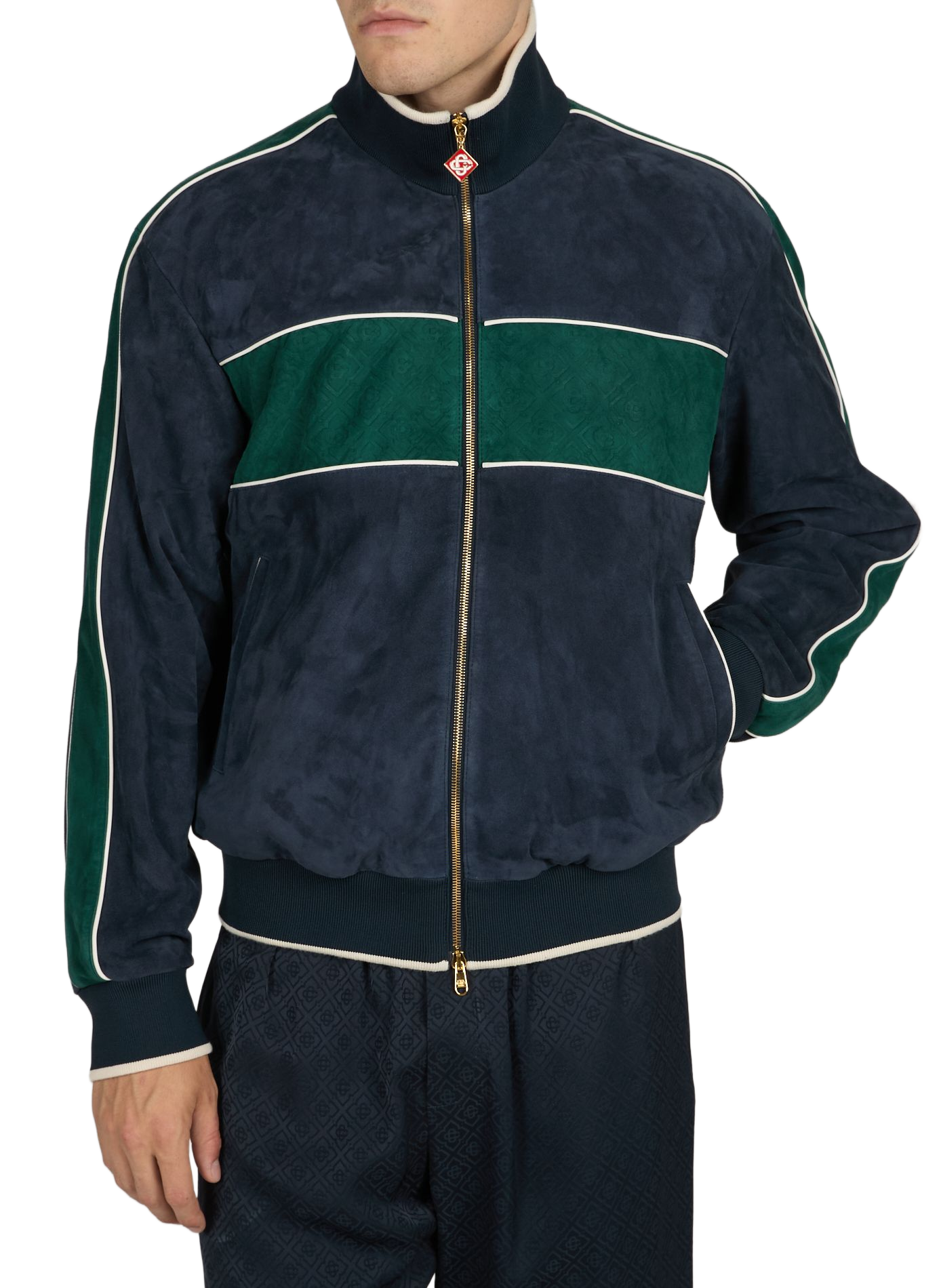 Veste oversize en cuir CASABLANCA PARIS Bleu